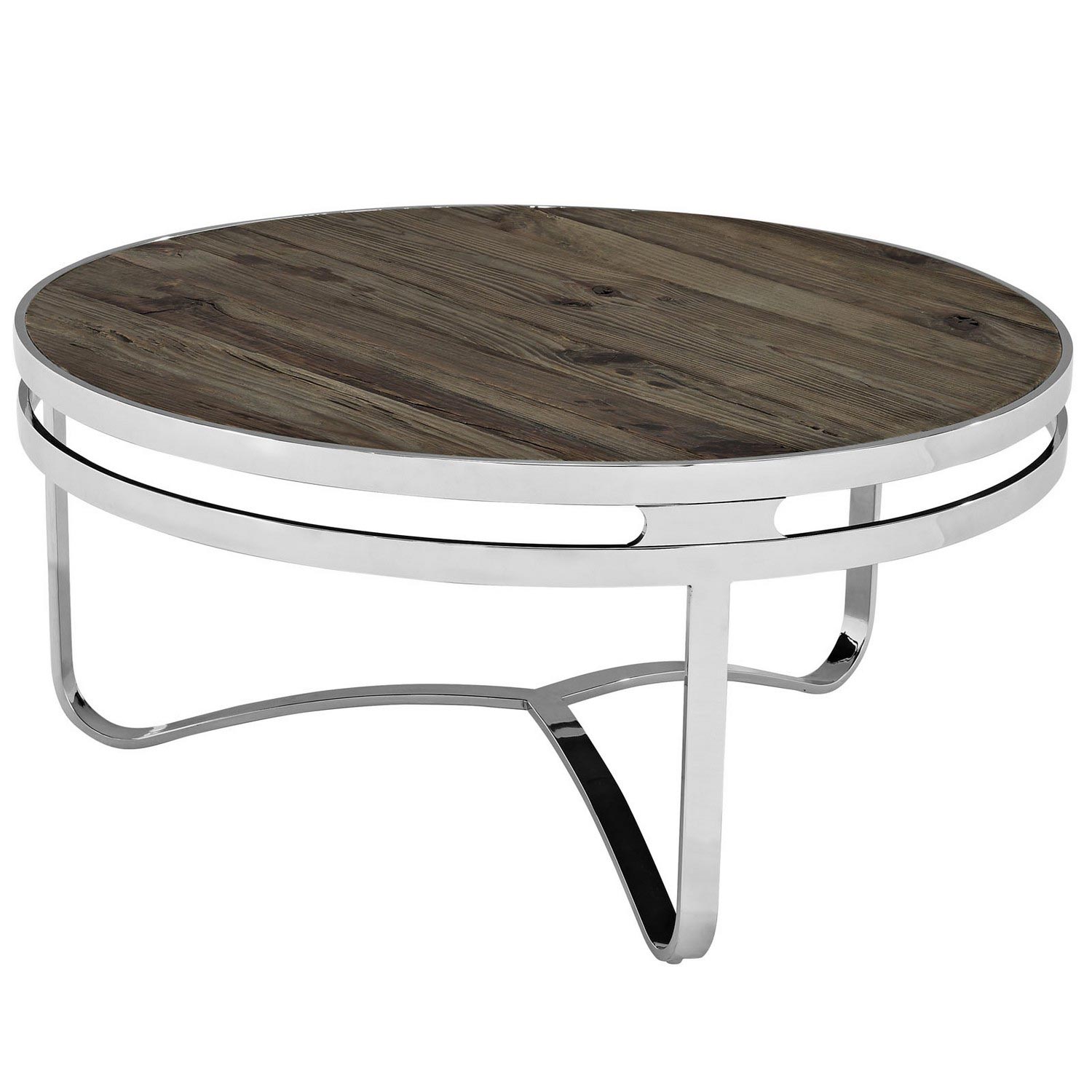 Modway Provision Wood Top Coffee Table - Brown