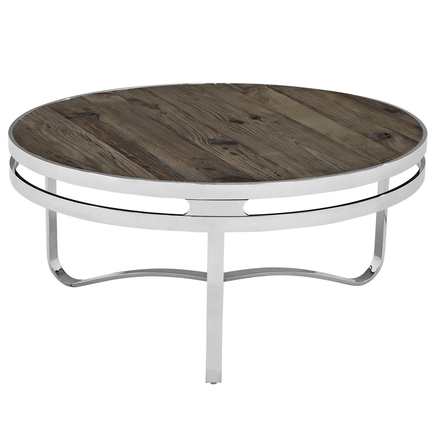 Modway Provision Wood Top Coffee Table - Brown