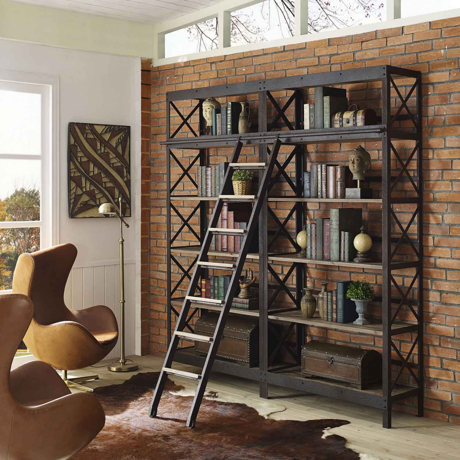 Modway Headway Wood Bookshelf - Brown