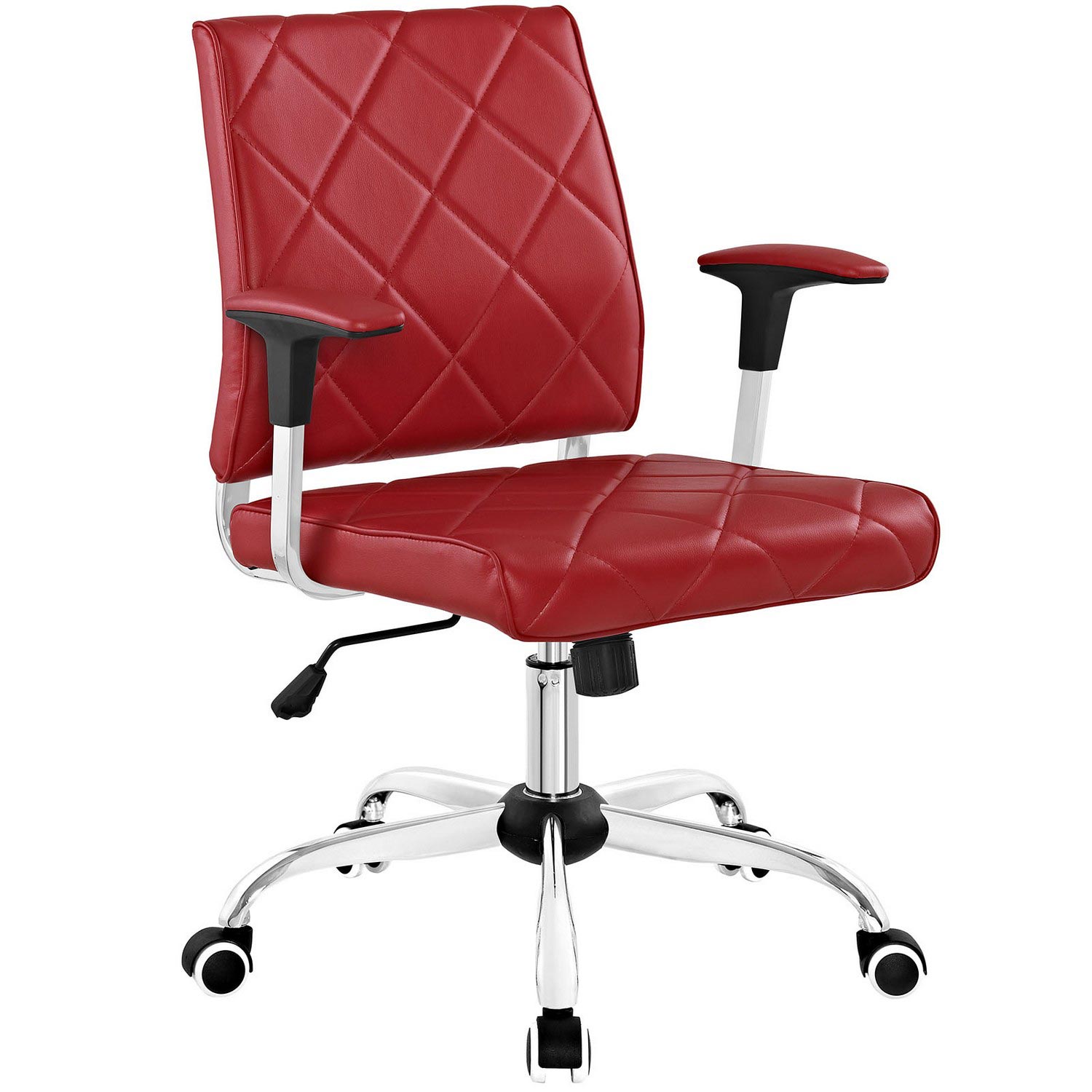 Modway Lattice Vinyl Office Chair - Red