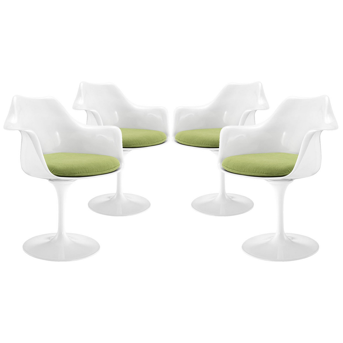 Modway Lippa Dining Armchair Set of 4 - Green