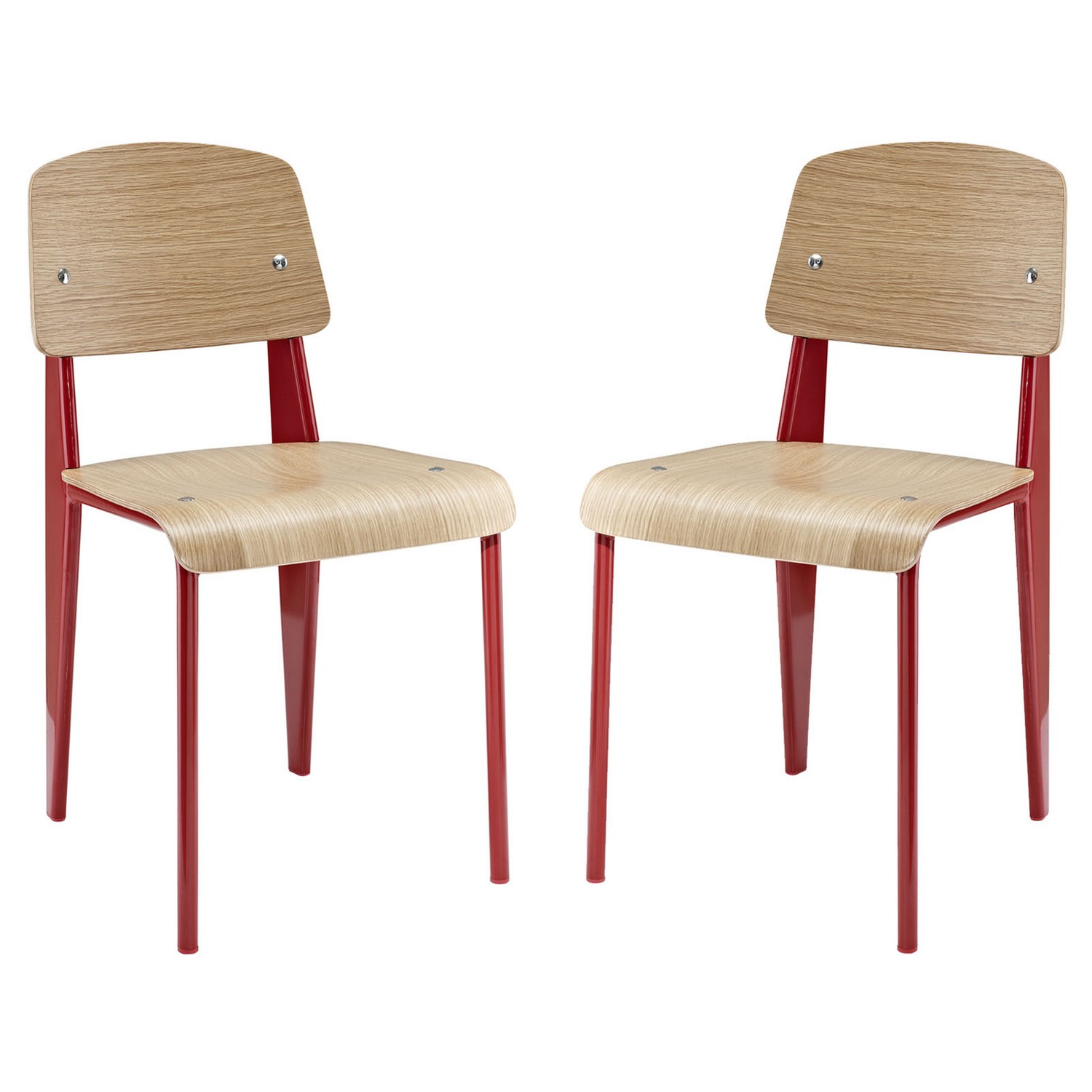 Modway Cabin Dining Side Chair Set of 2 - Red