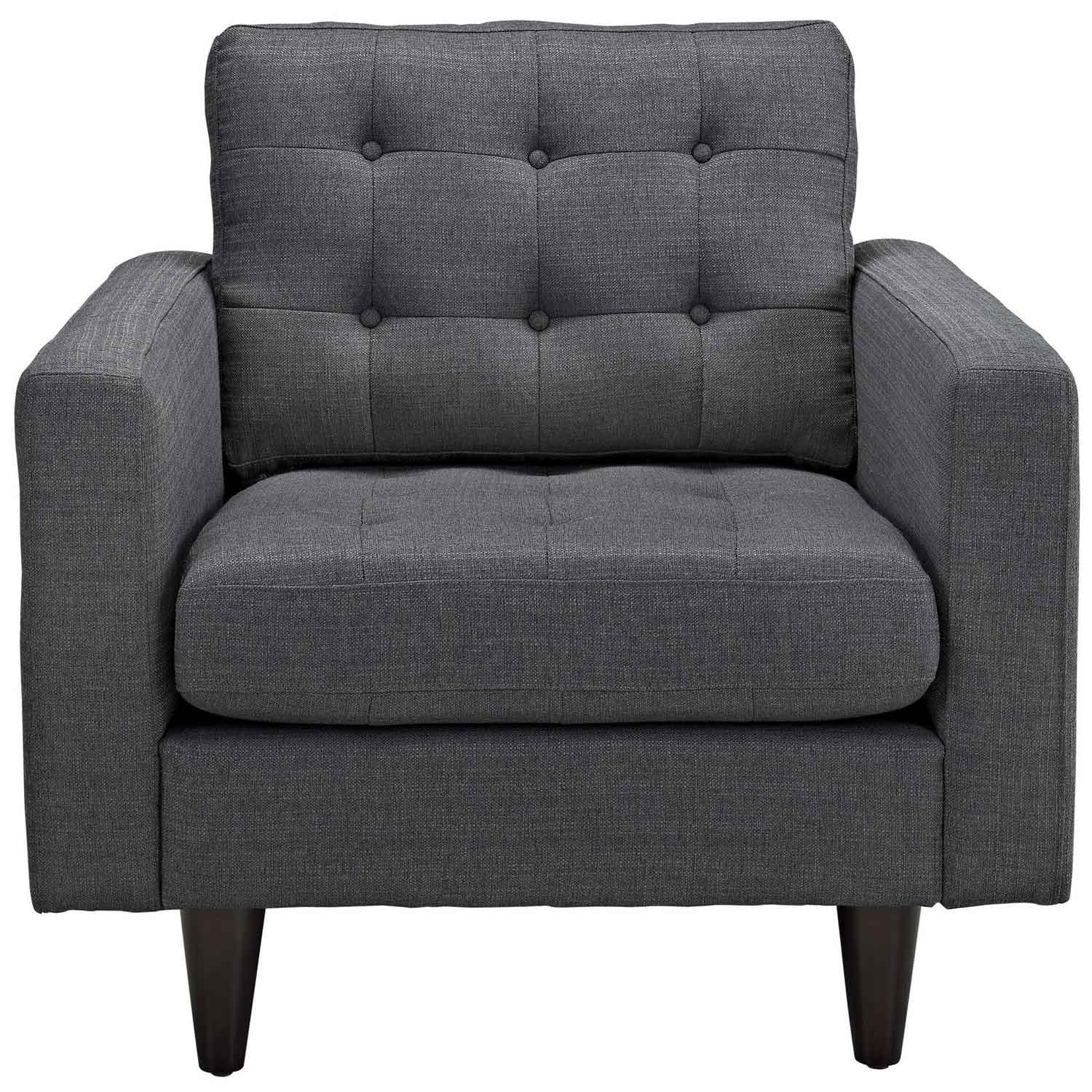 Modway Empress Armchair Upholstered Set of 2 - Gray