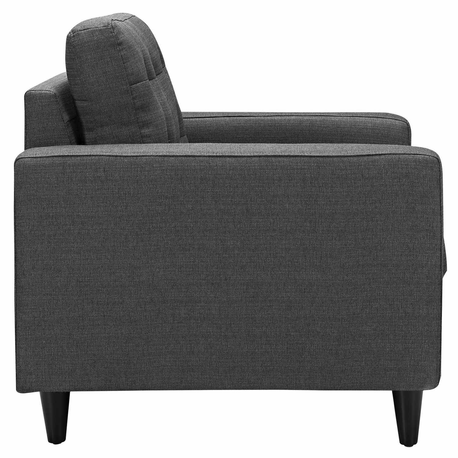 Modway Empress Armchair Upholstered Set of 2 - Gray