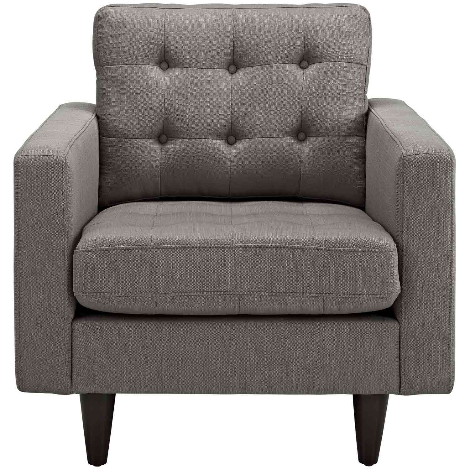 Modway Empress Armchair Upholstered Set of 2 - Granite