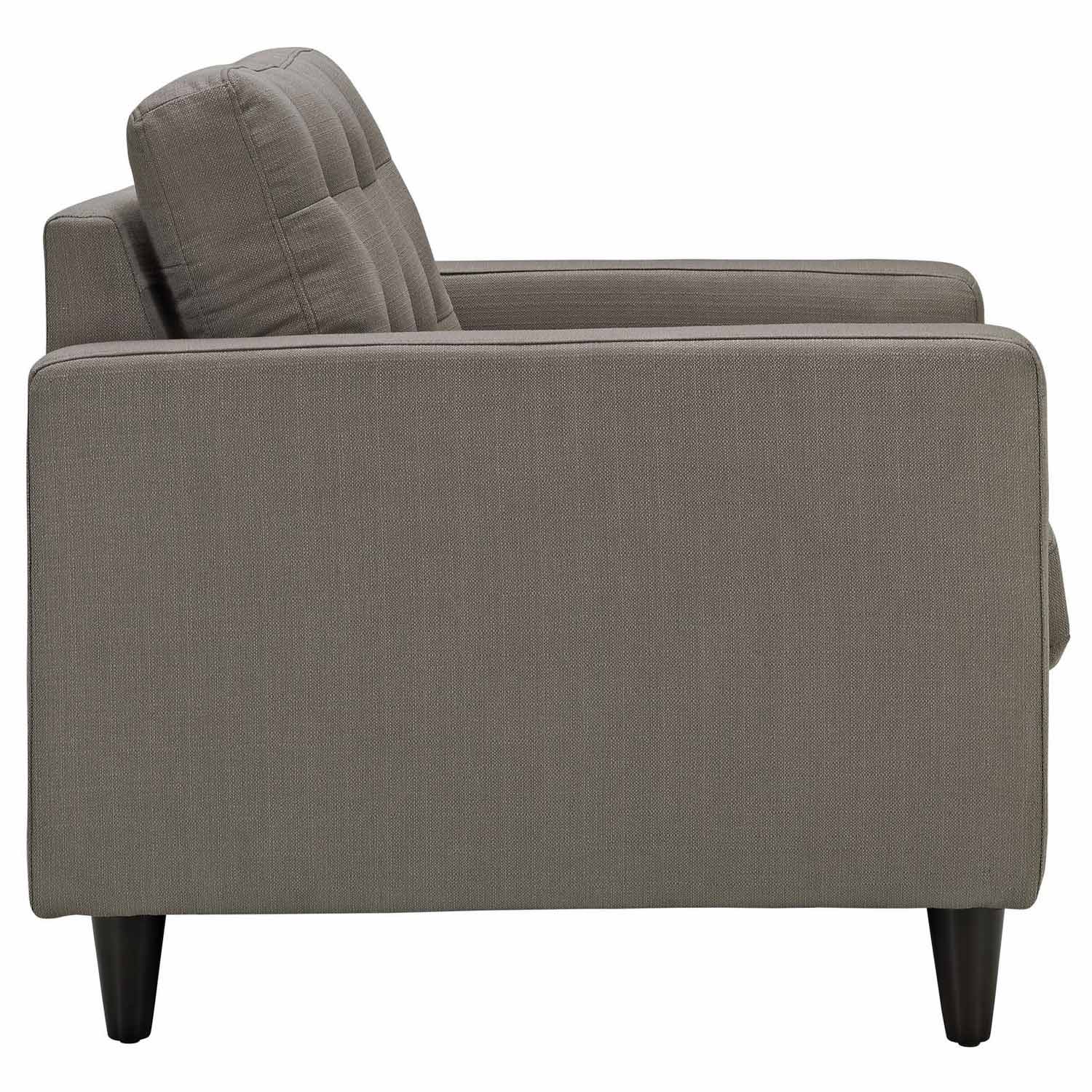 Modway Empress Armchair Upholstered Set of 2 - Granite