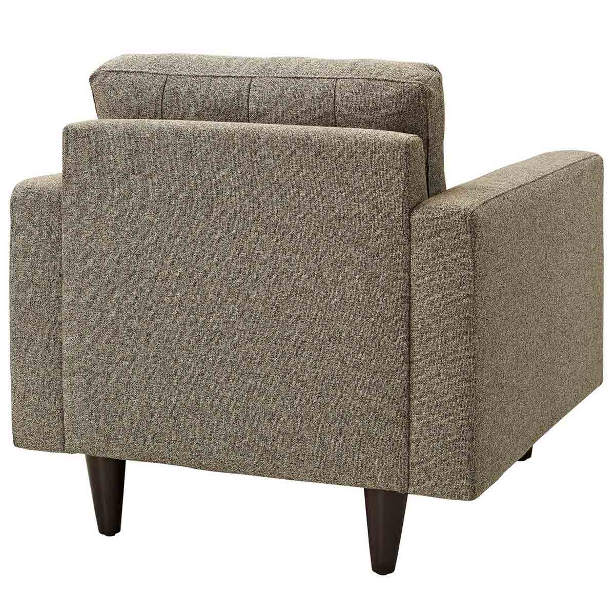 Modway Empress Armchair Upholstered Set of 2 - Oatmeal