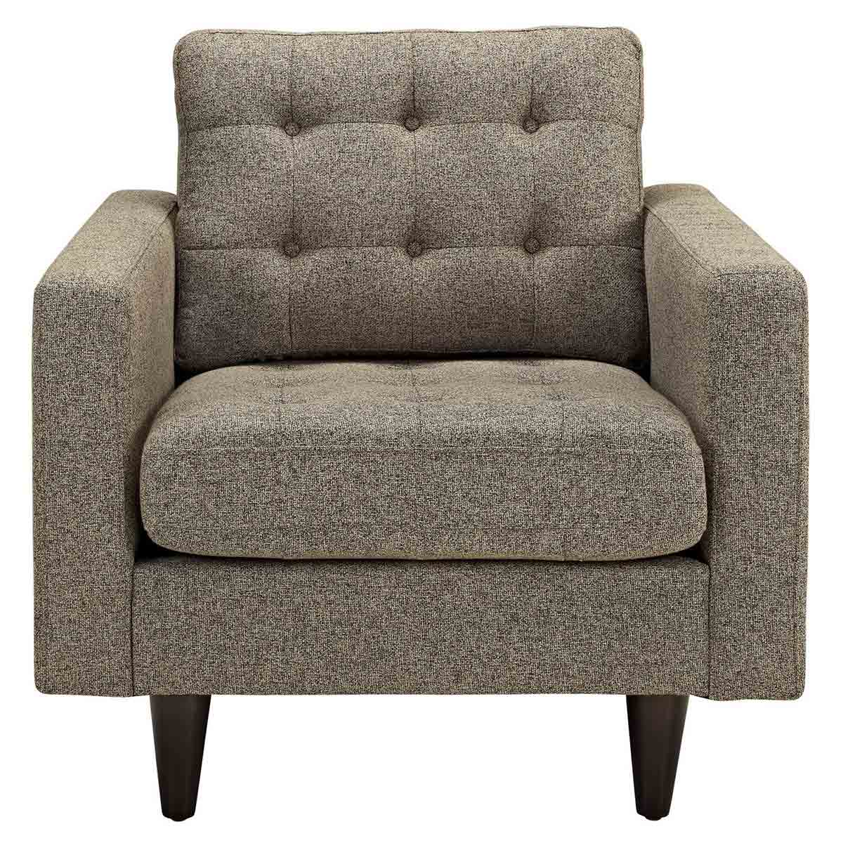 Modway Empress Armchair Upholstered Set of 2 - Oatmeal