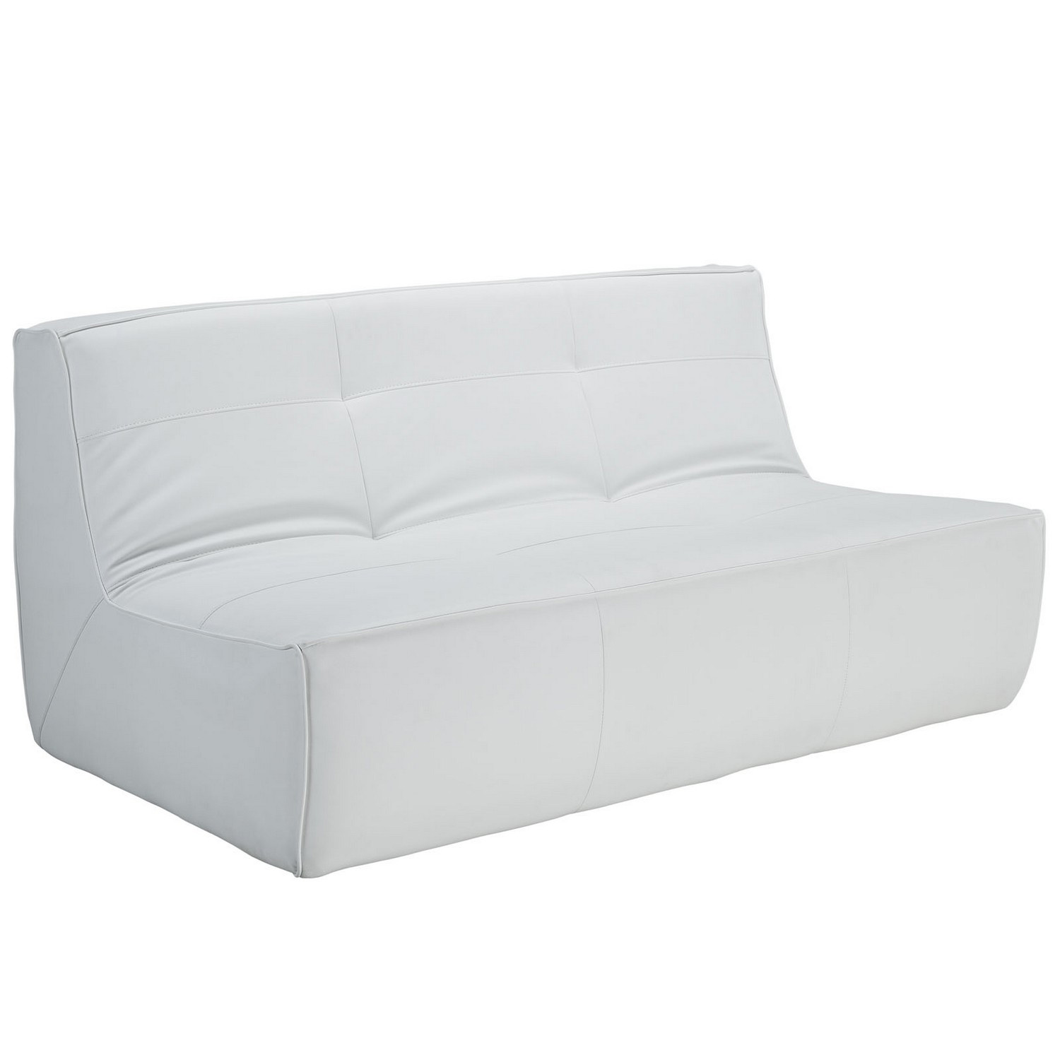 Modway Align 4 Piece Bonded Leather Sectional Sofa Set - White