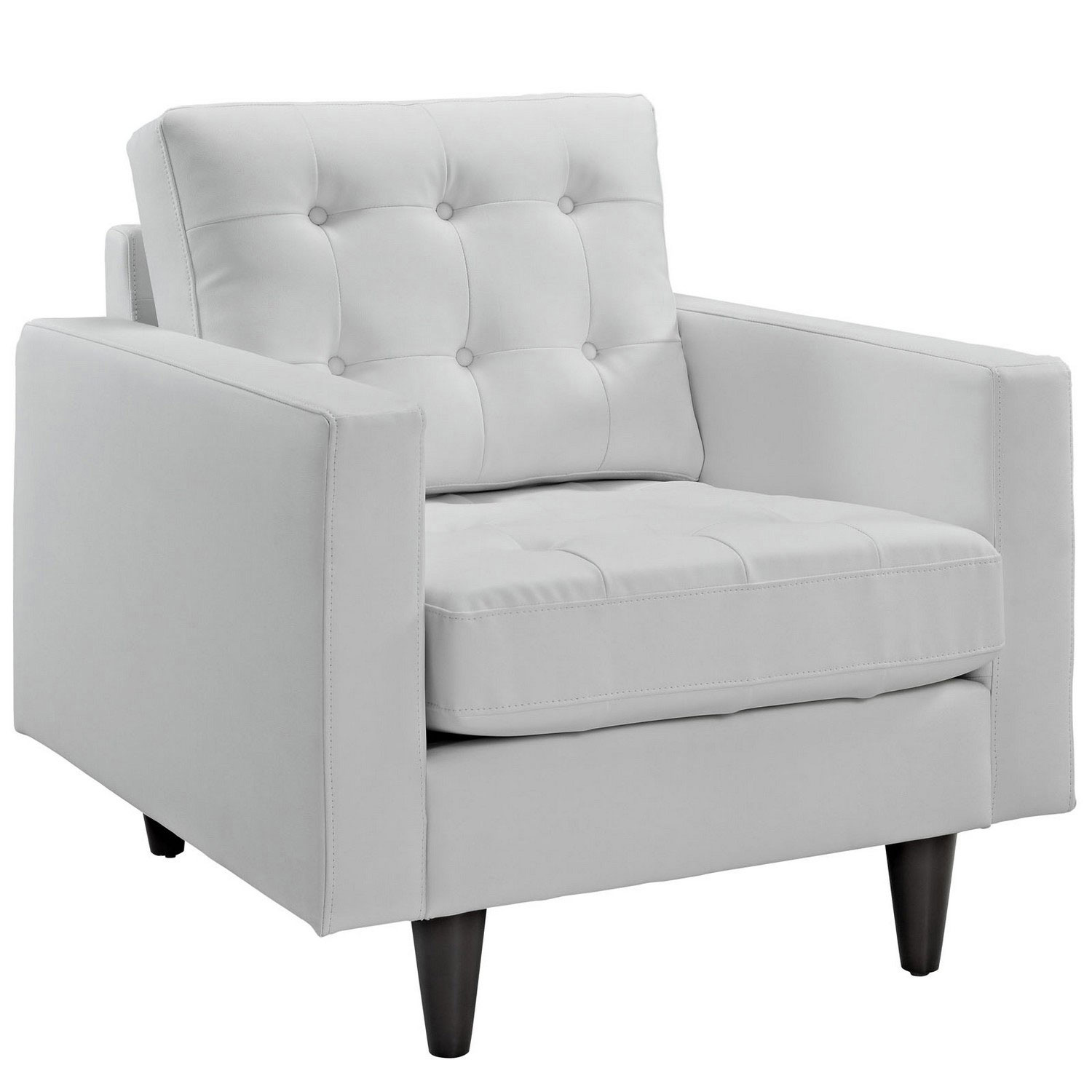 Modway Empress 3PC Sofa and Armchairs Set- White