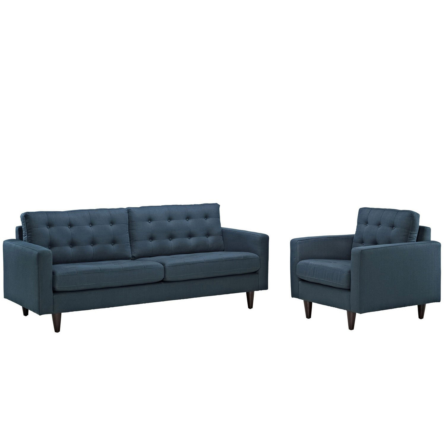 Modway Empress 2PC Armchair and Sofa Set - Azure