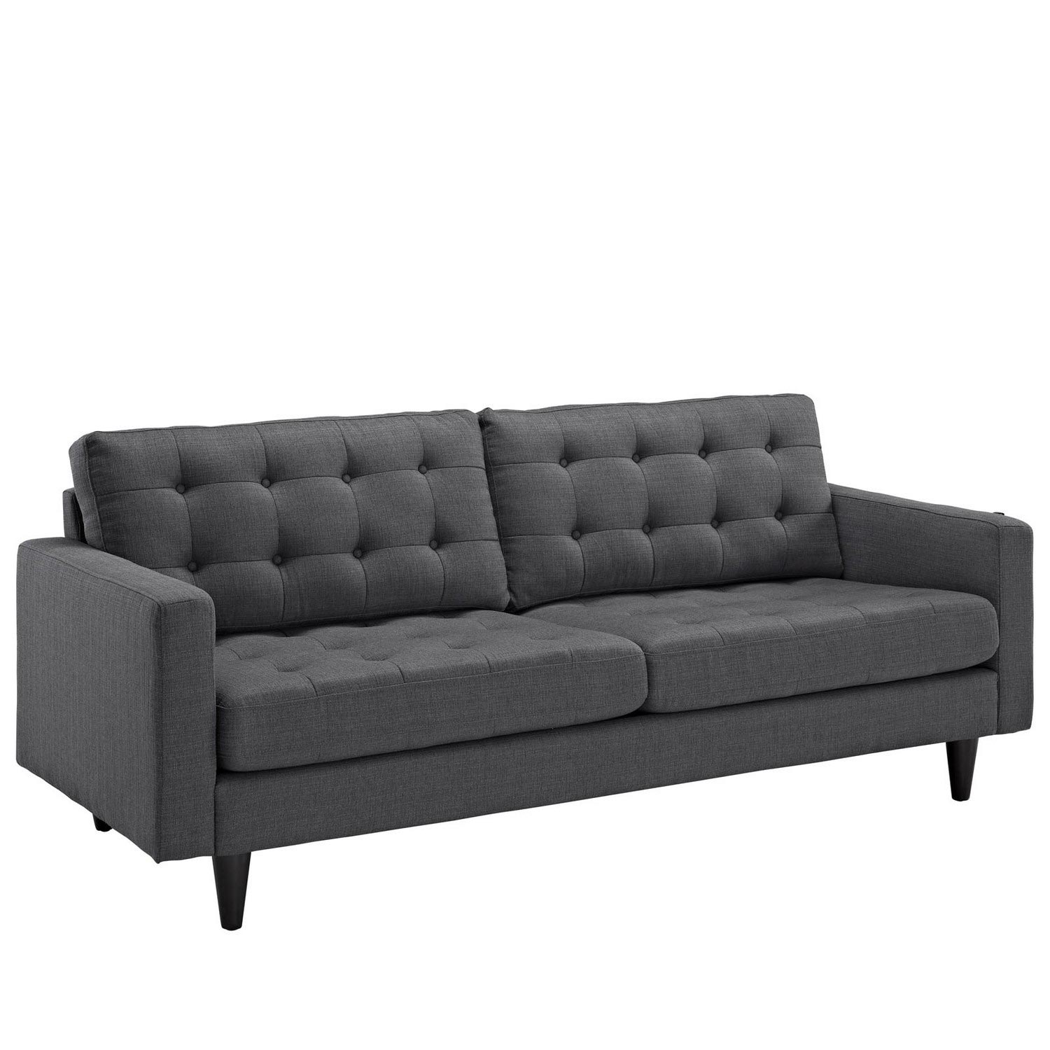 Modway Empress 2PC Armchair and Sofa Set - Gray