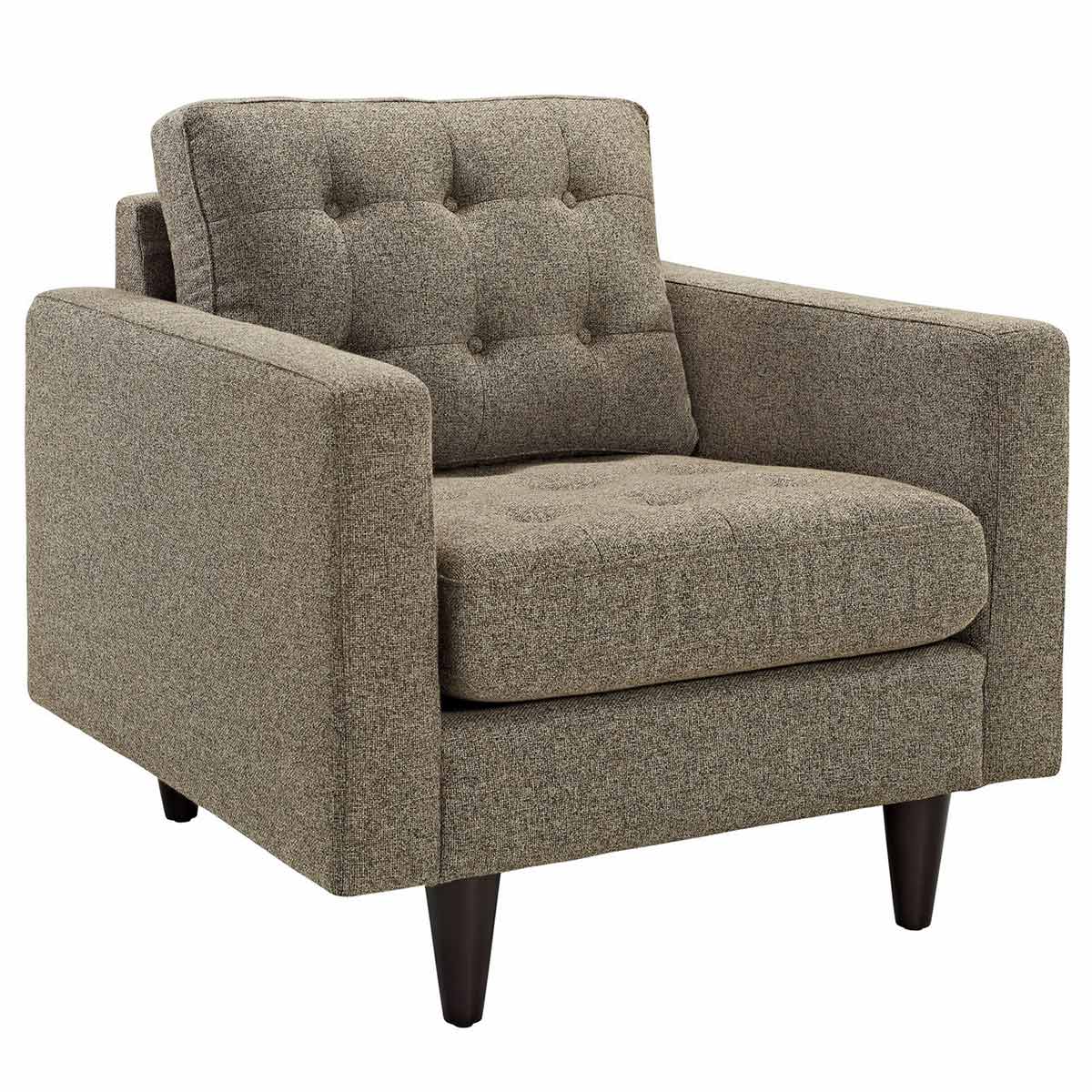 Modway Empress 3PC Sofa and Armchairs Set - Oatmeal