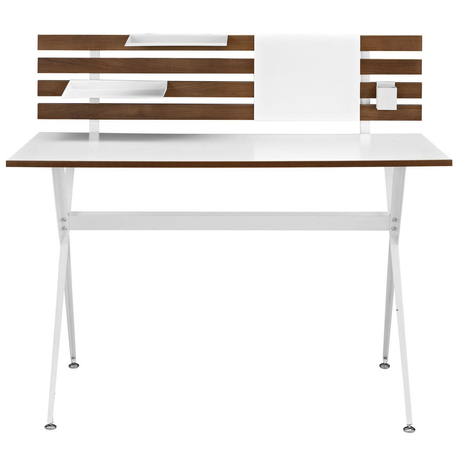 Modway Knack Wood Office Desk - Cherry