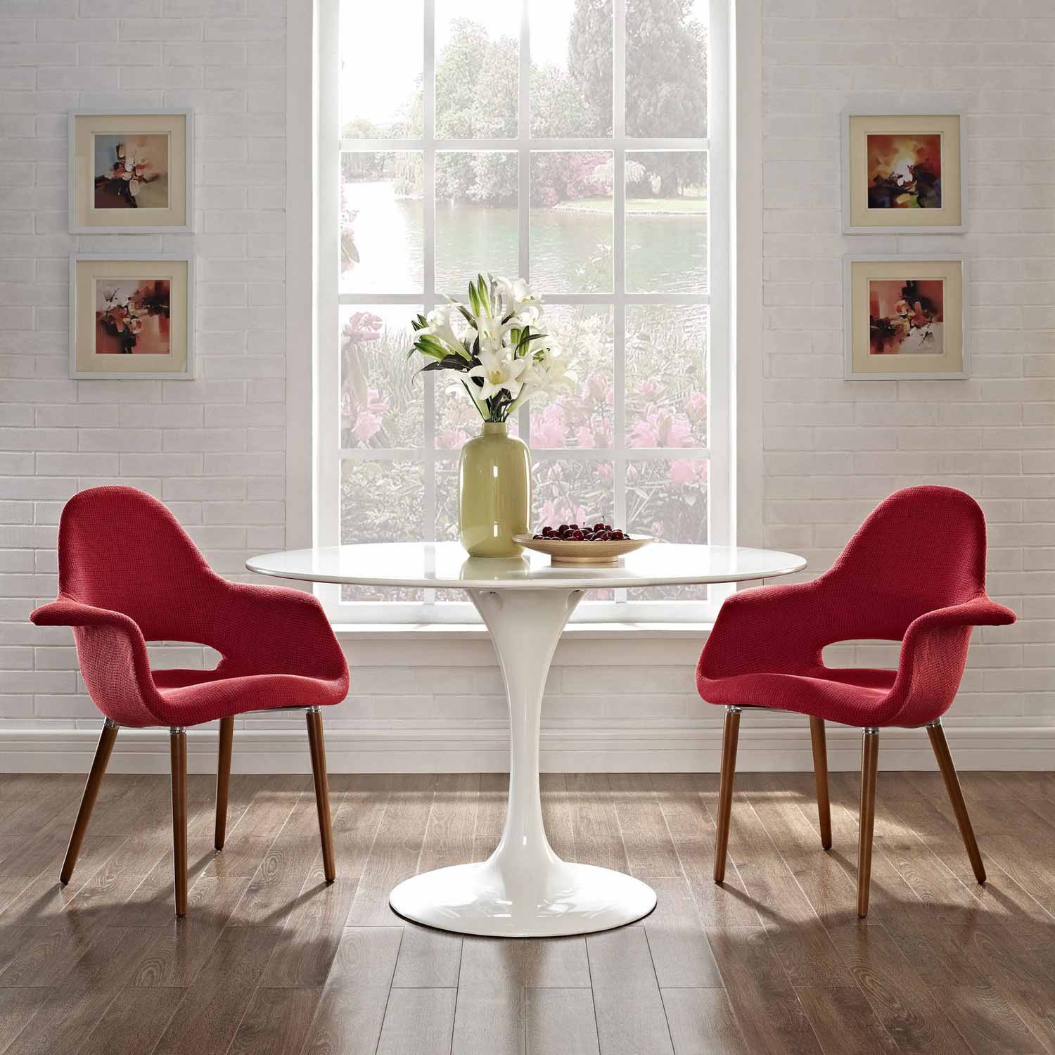 Modway Aegis Dining Armchair Set of 2 - Red