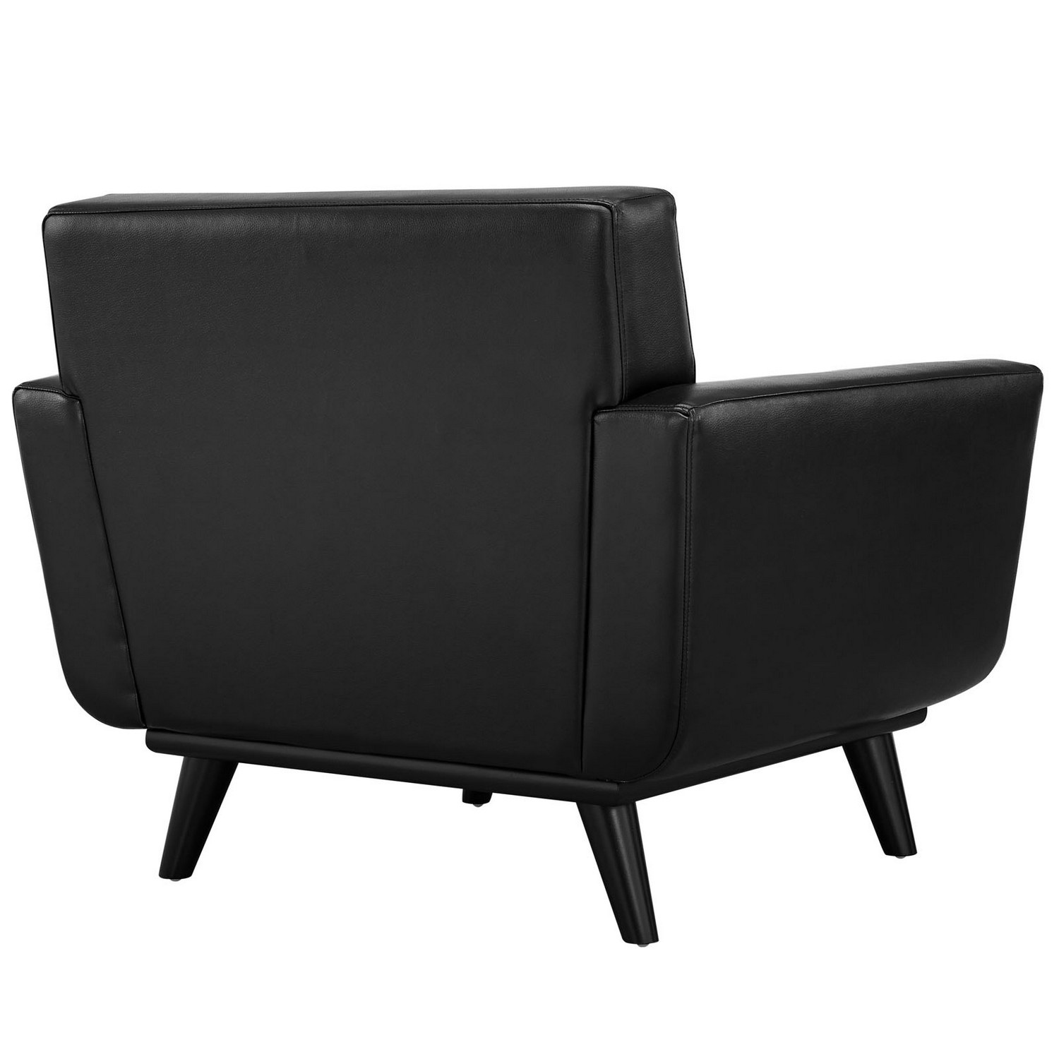 Modway Engage Bonded Leather Armchair - Black