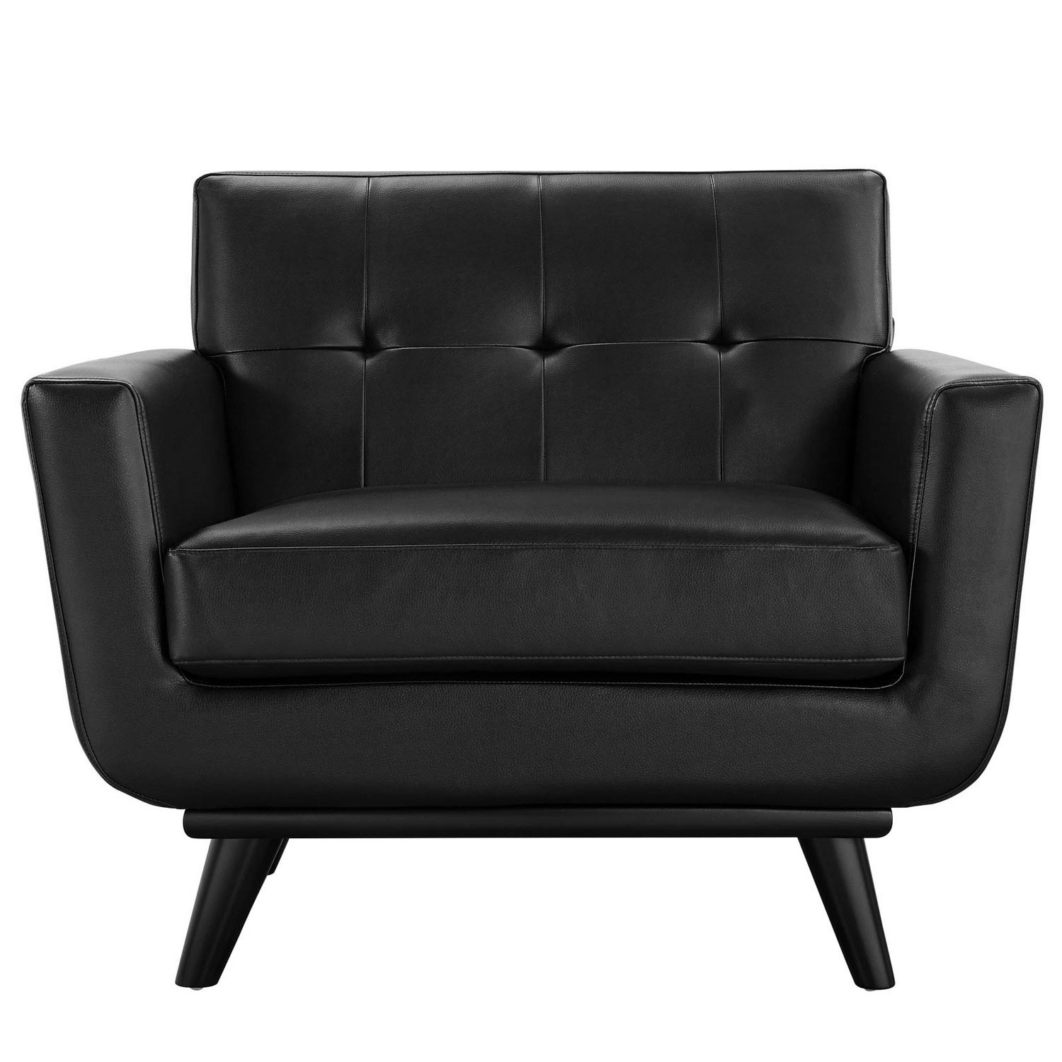 Modway Engage Bonded Leather Armchair - Black