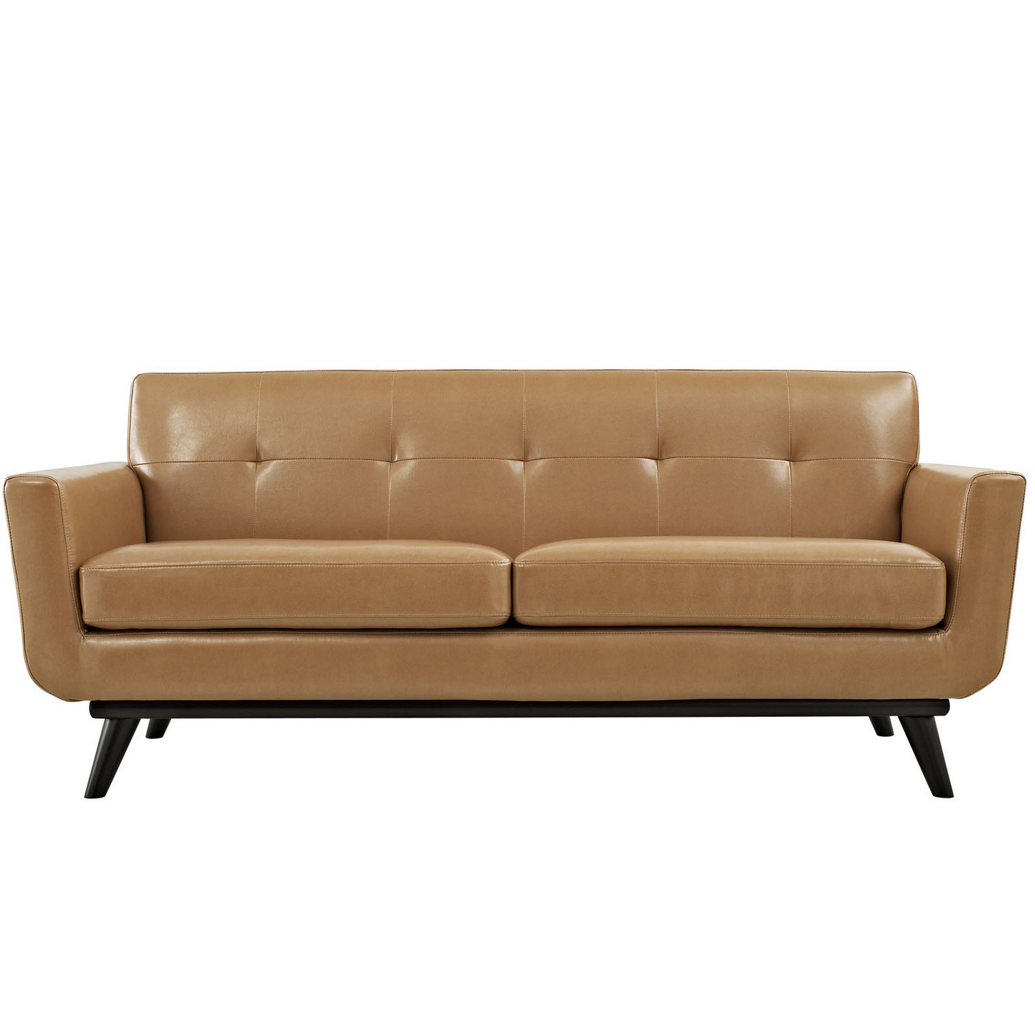 Modway Engage Bonded Leather Loveseat - Tan