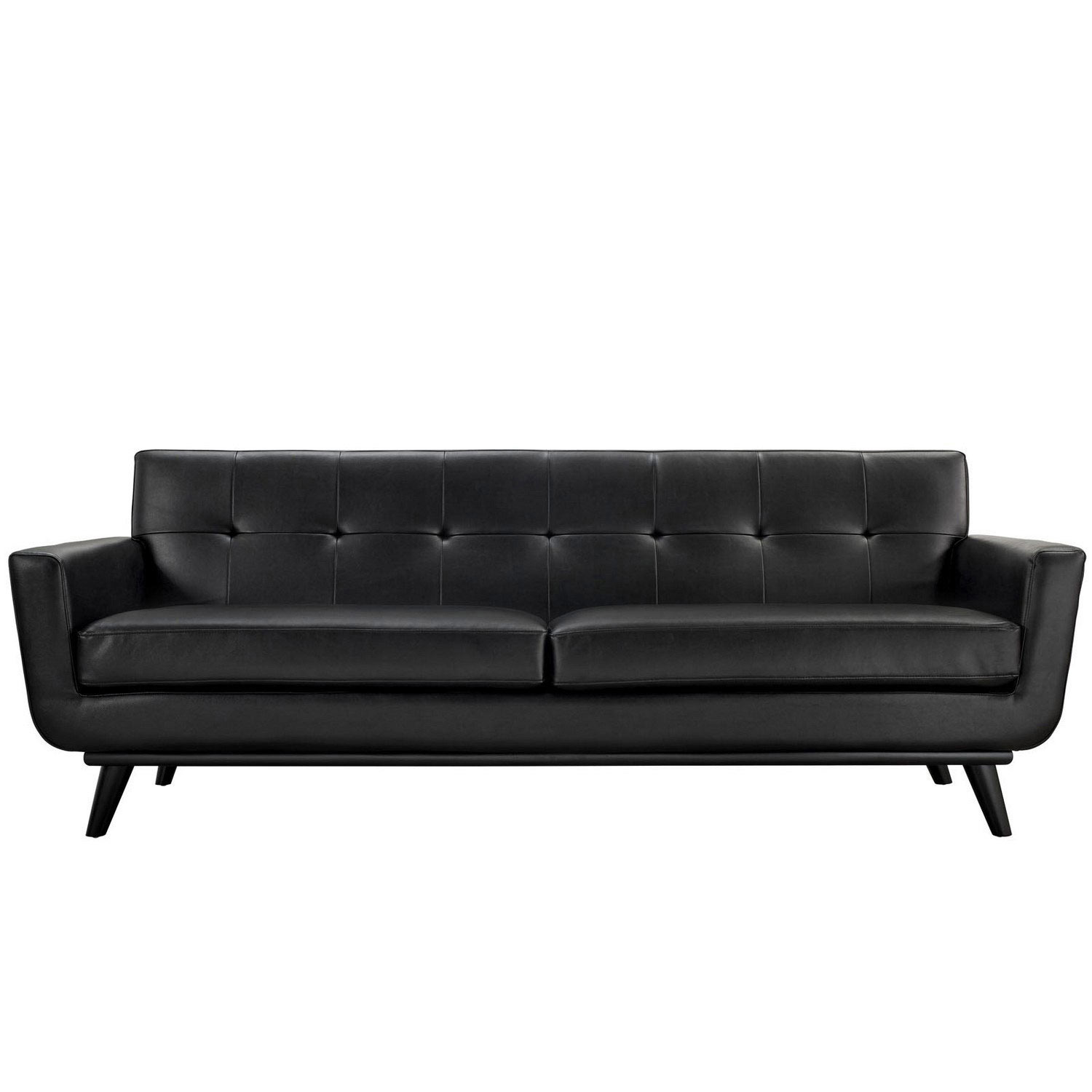 Modway Engage Bonded Leather Sofa - Black