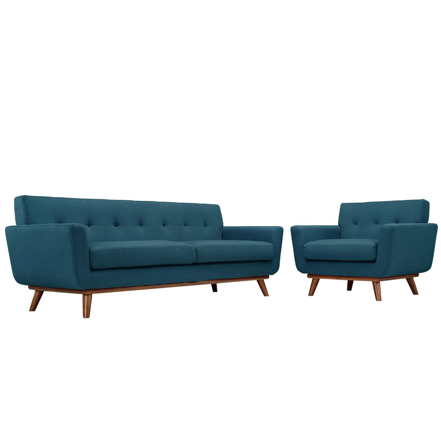 Modway Engage Armchair and Sofa Set of 2 - Azure
