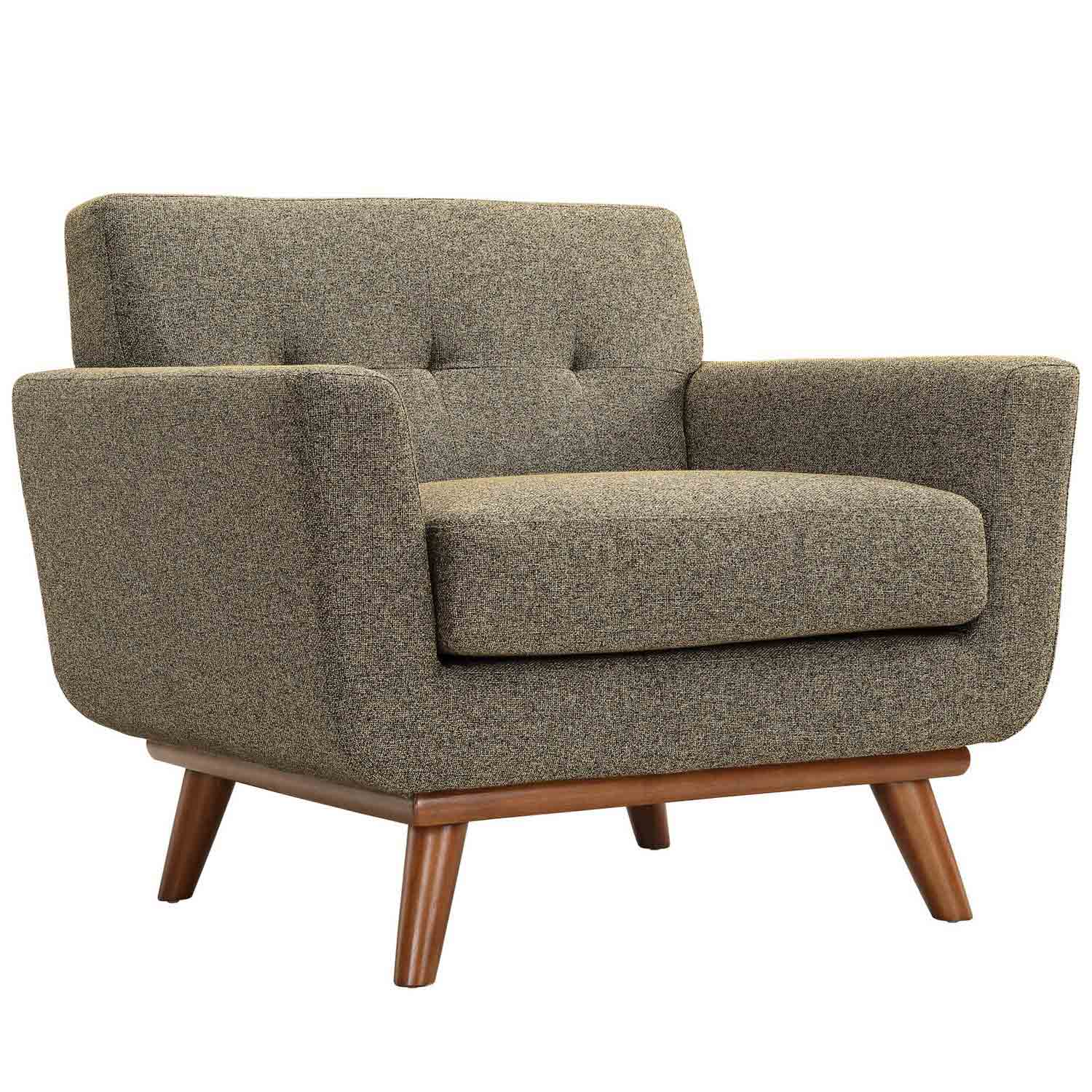 Modway Engage Armchairs and Sofa Set of 3 - Oatmeal