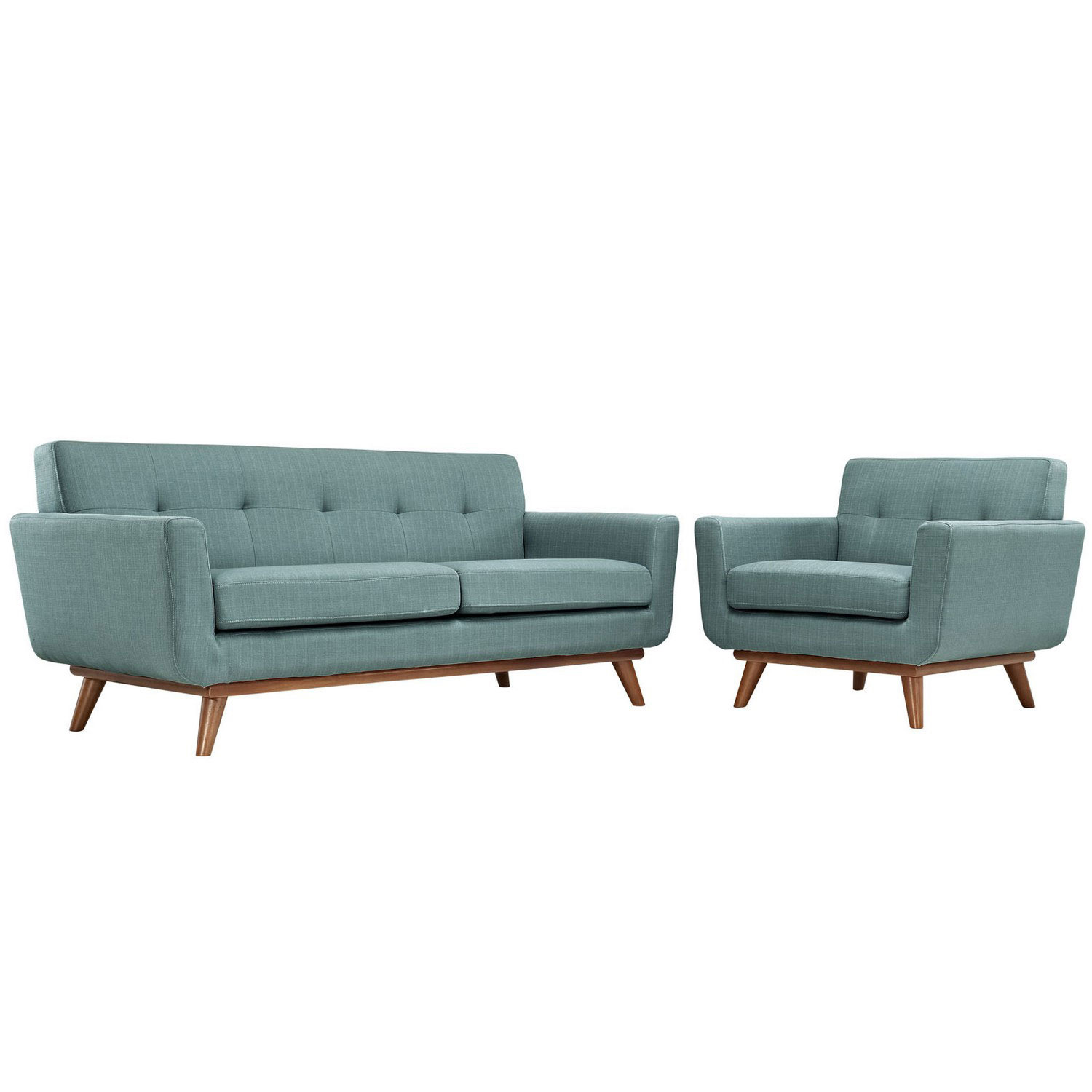 Modway Engage Armchair and Loveseat Set of 2 - Laguna