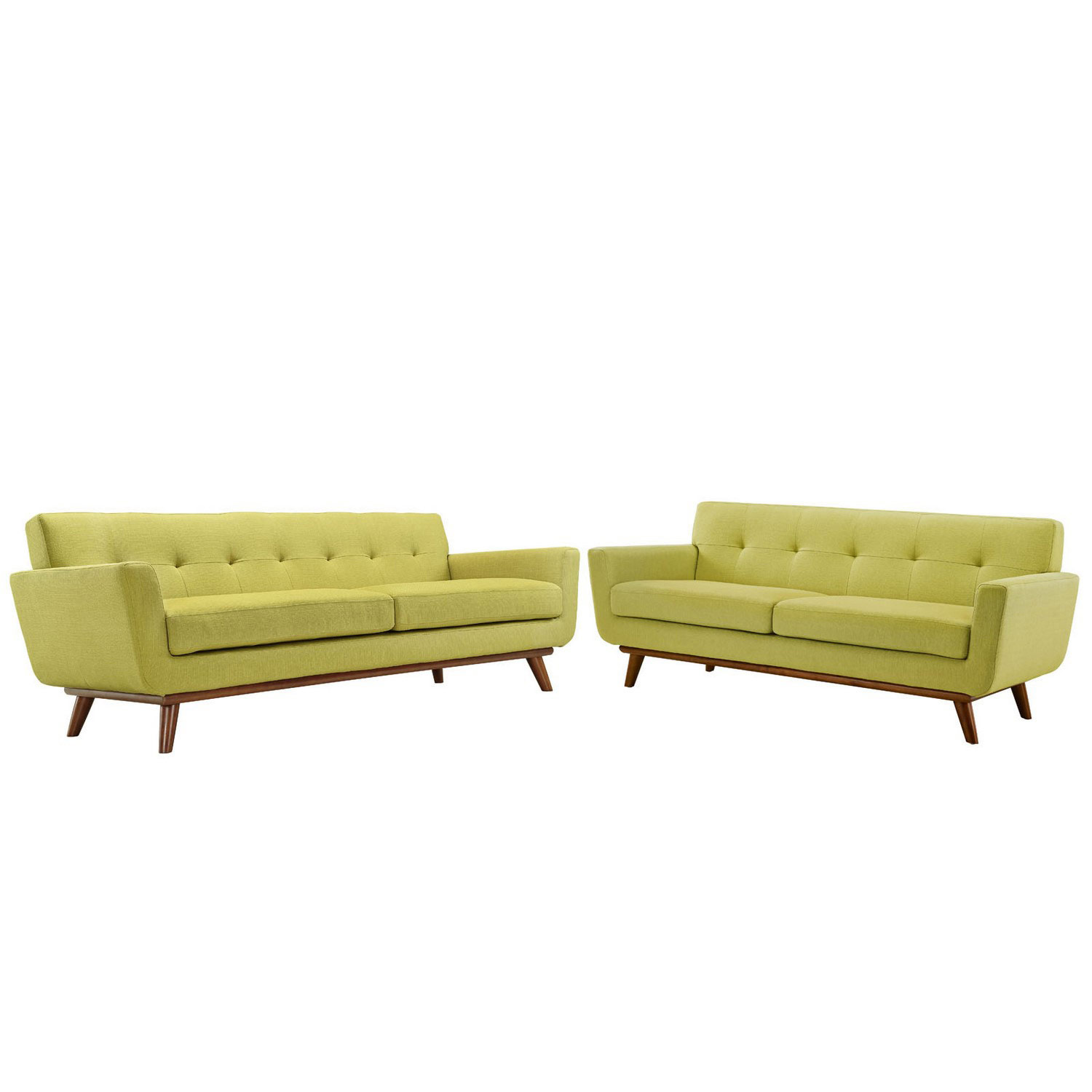 Modway Engage Loveseat and Sofa Set of 2 - Wheat
