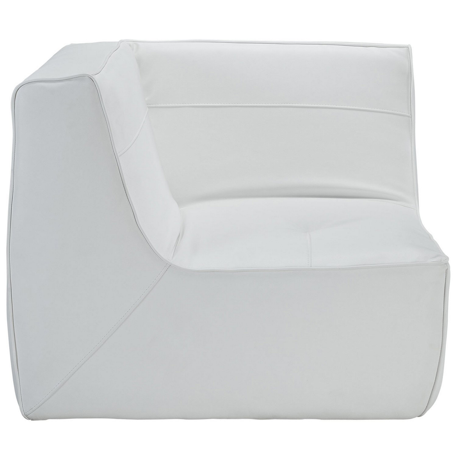 Modway Align Bonded Leather Corner Sofa - White