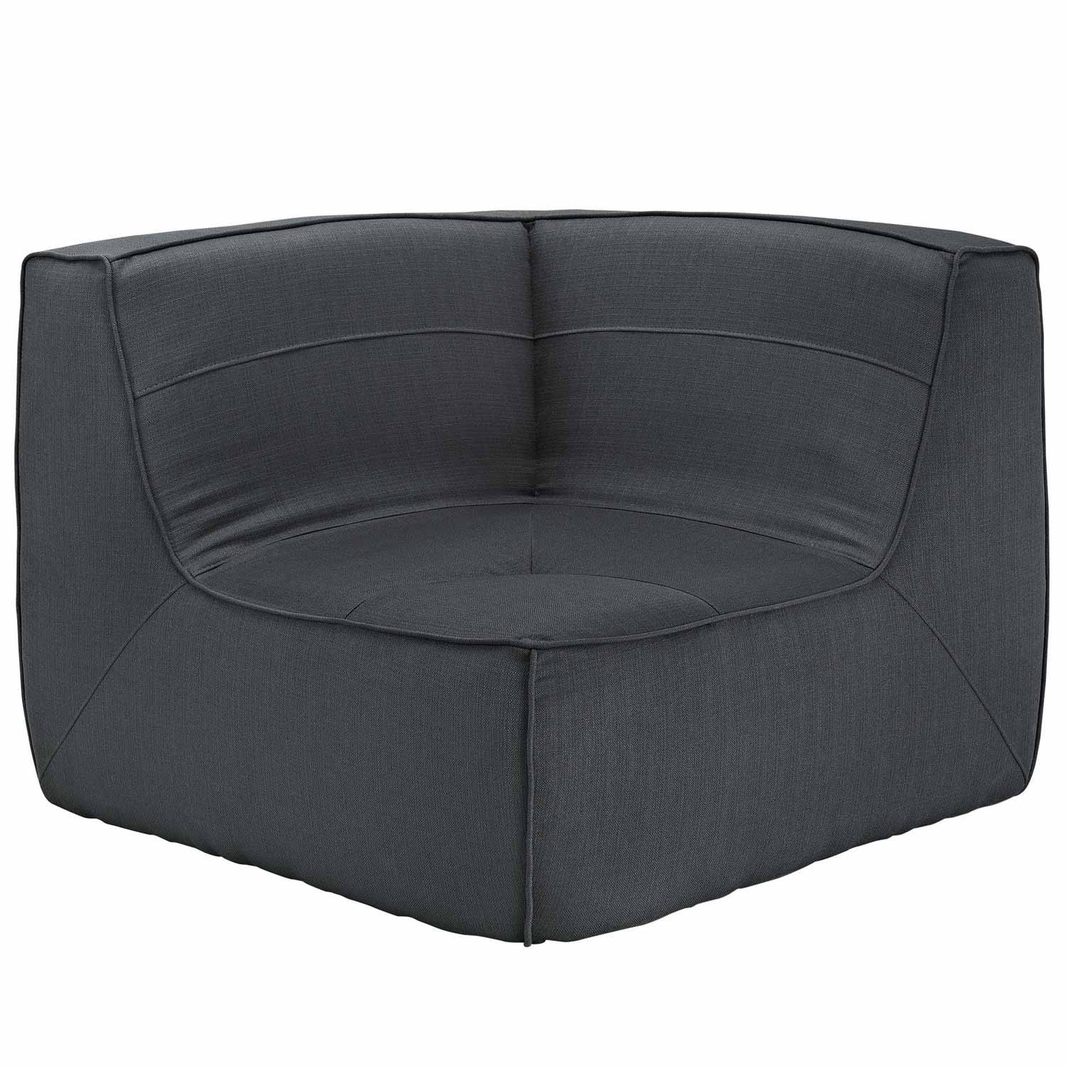 Modway Align Upholstered Corner Sofa - Charcoal