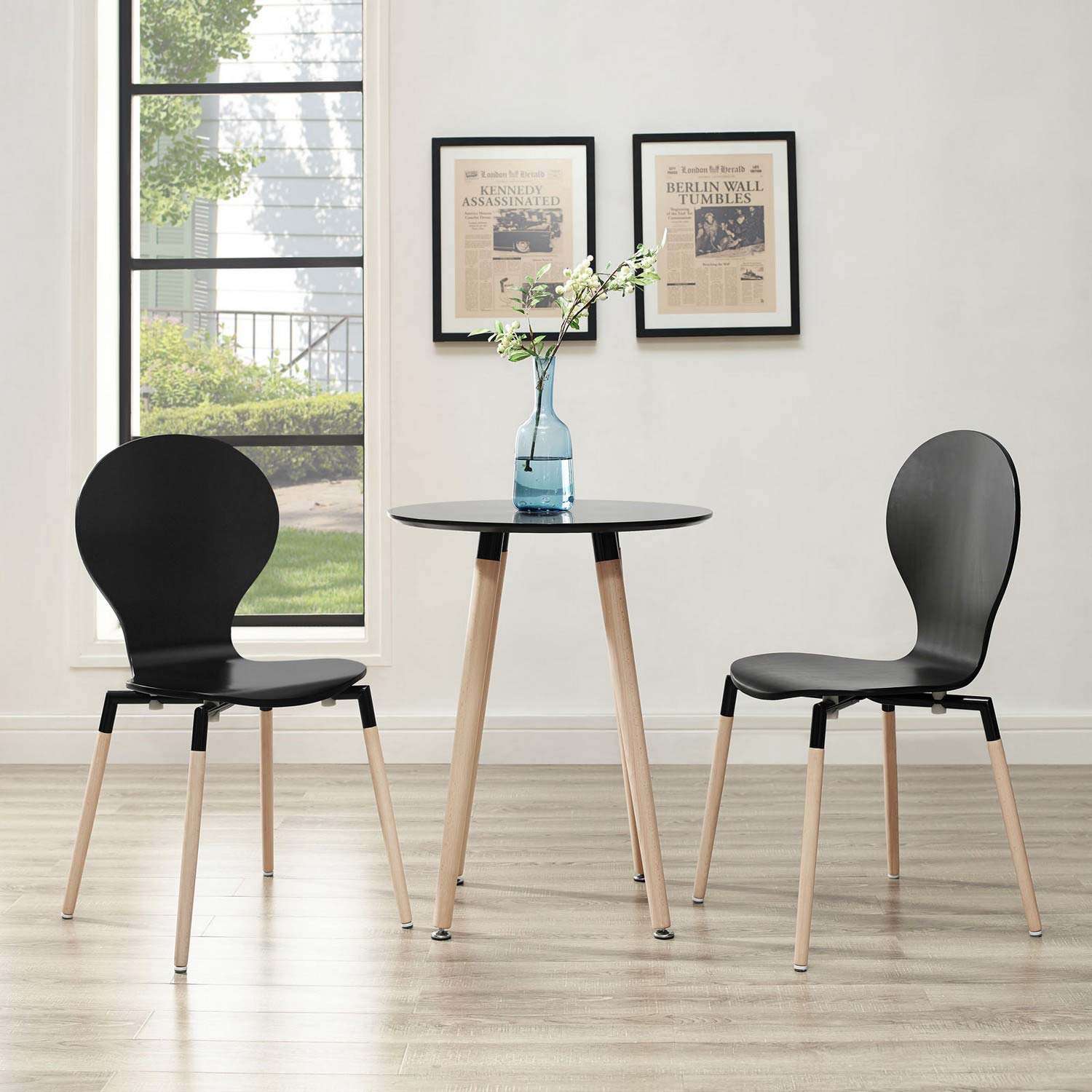 Modway Path Dining Chair Set of 2 - Black