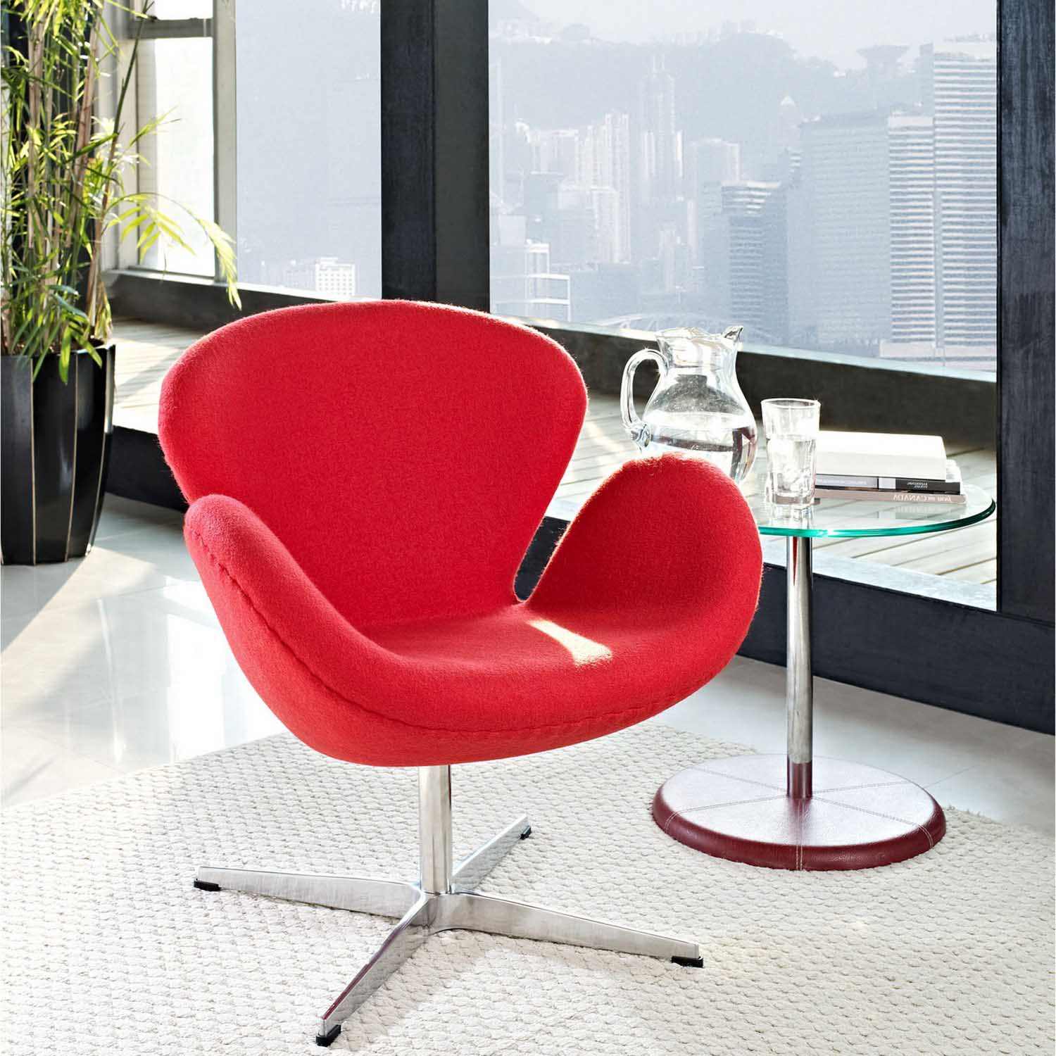 Modway Wing Lounge Chair - Red