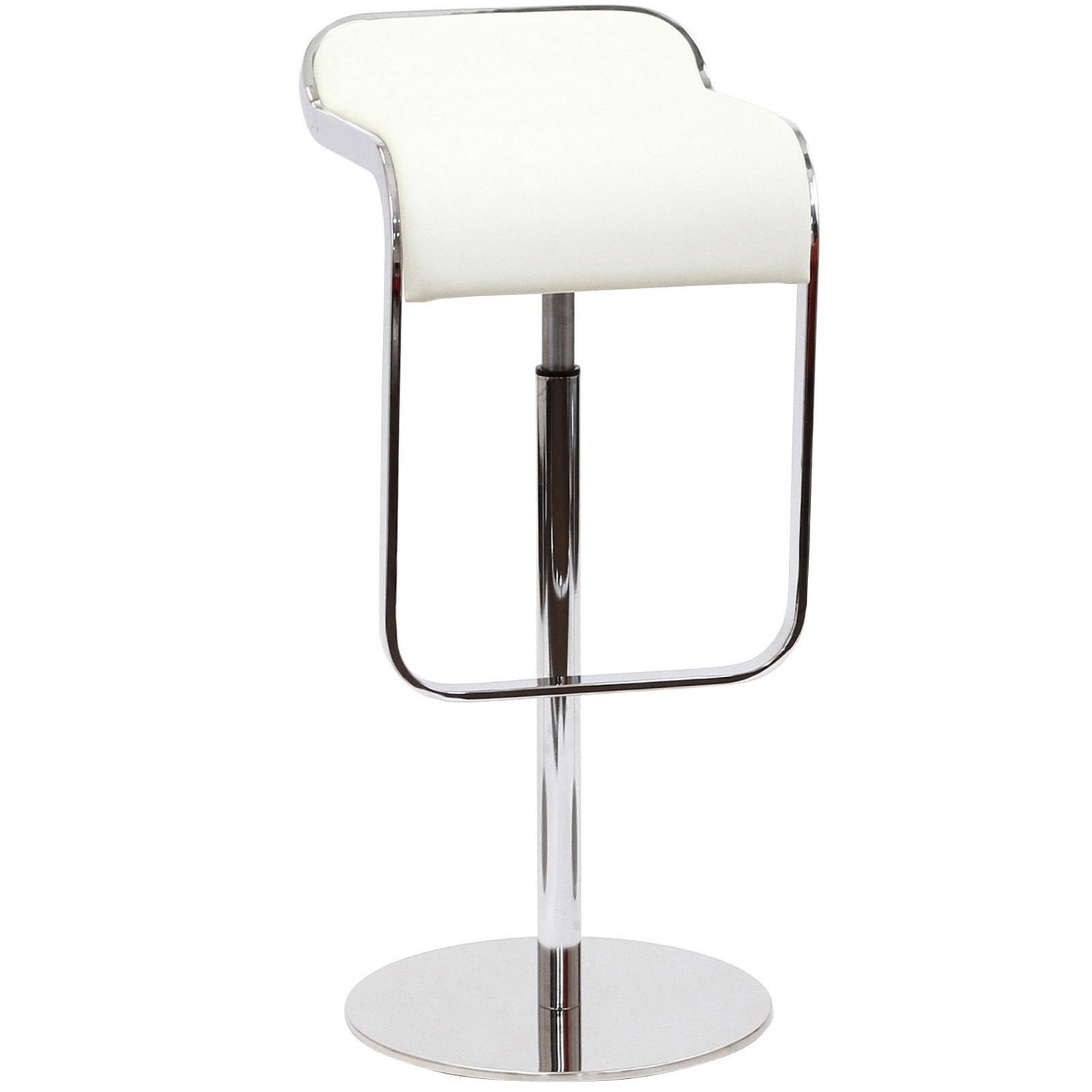 Modway LEM Leather Bar Stool - White