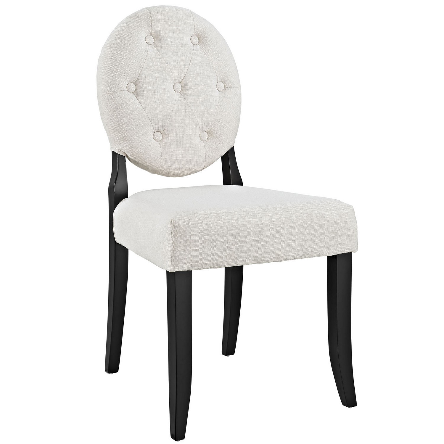 Modway Button Dining Side Chair - Beige