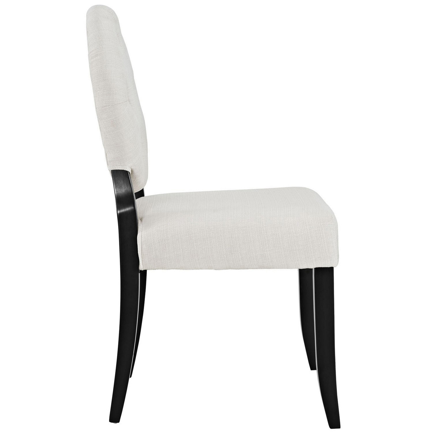 Modway Button Dining Side Chair - Beige