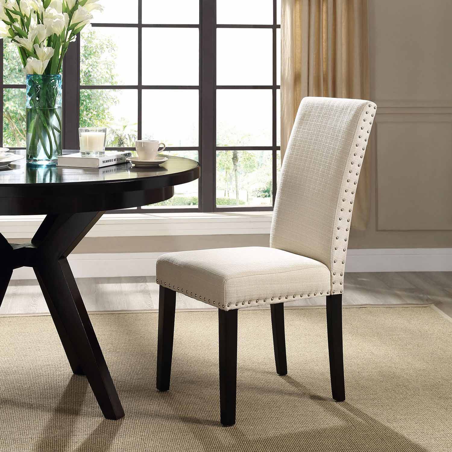Modway Parcel Dining Fabric Side Chair - Beige