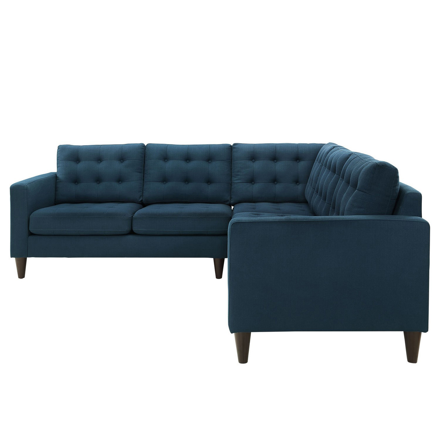 Modway Empress 3 Piece Fabric Sectional Sofa Set - Azure
