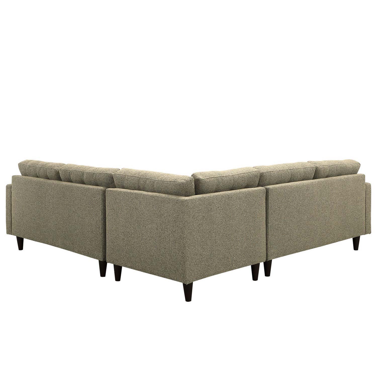 Modway Empress 3 Piece Fabric Sectional Sofa Set - Oatmeal