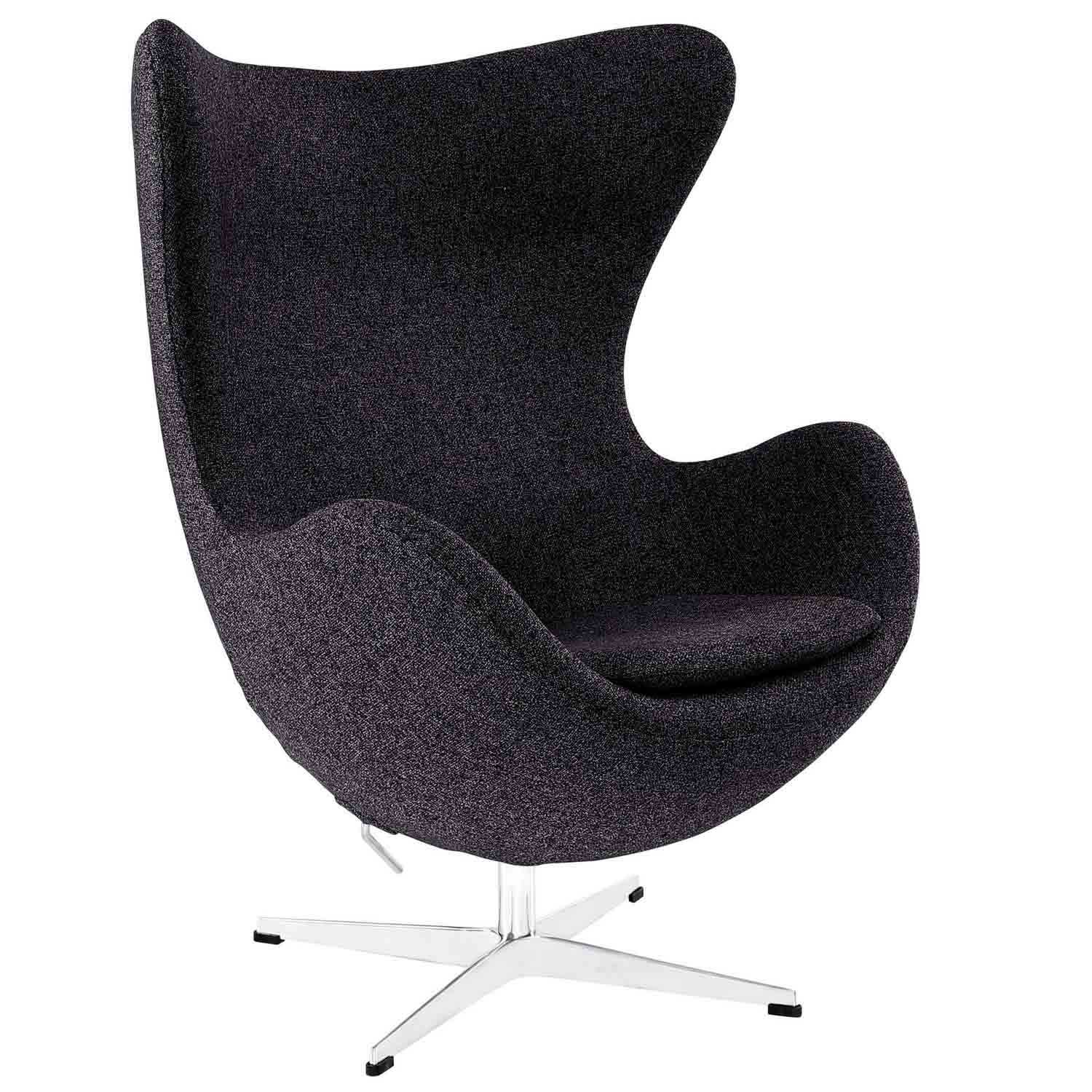 Modway Glove Wool Lounge Chair - Dark Gray
