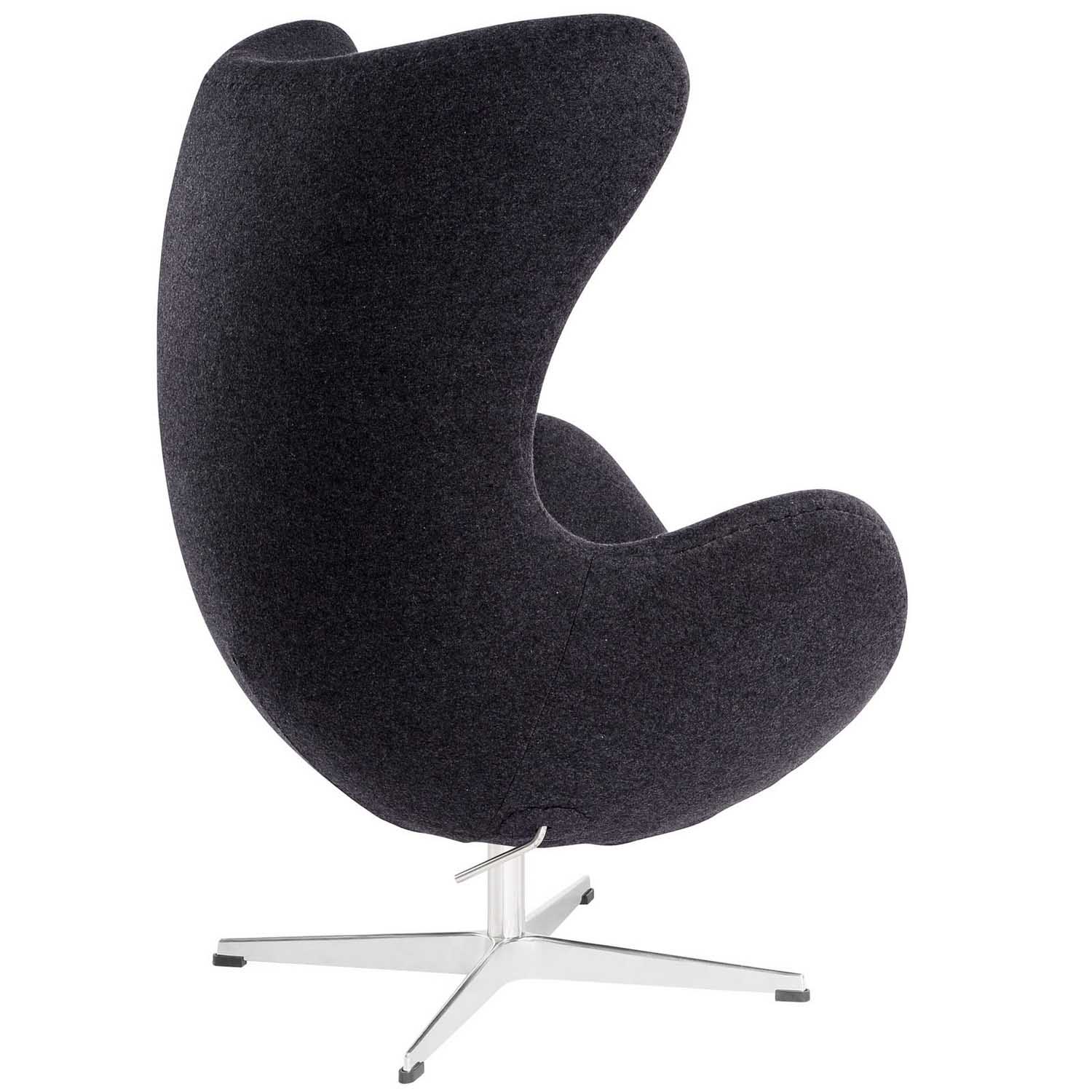 Modway Glove Wool Lounge Chair - Dark Gray