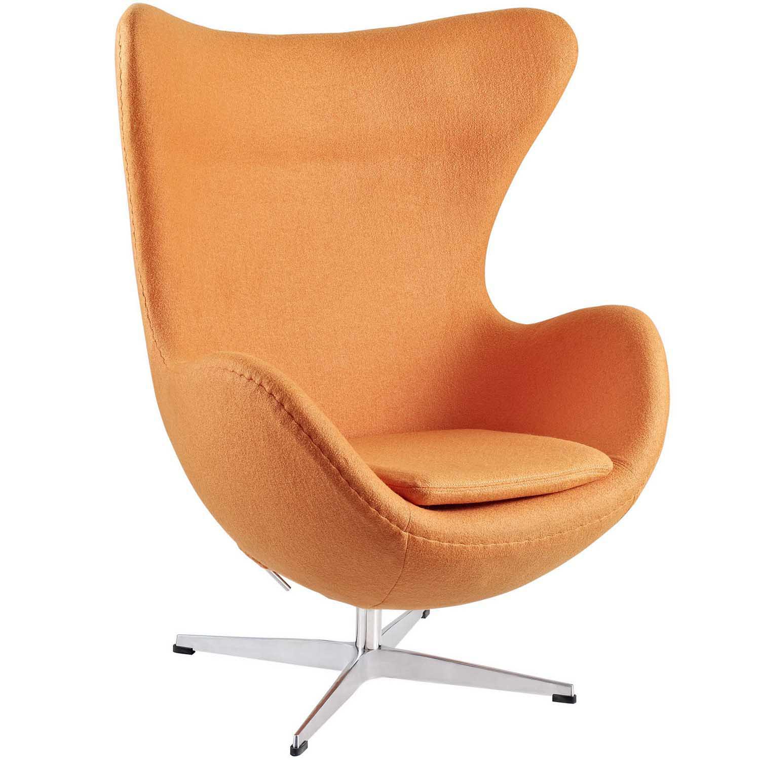 Modway Glove Wool Lounge Chair - Orange