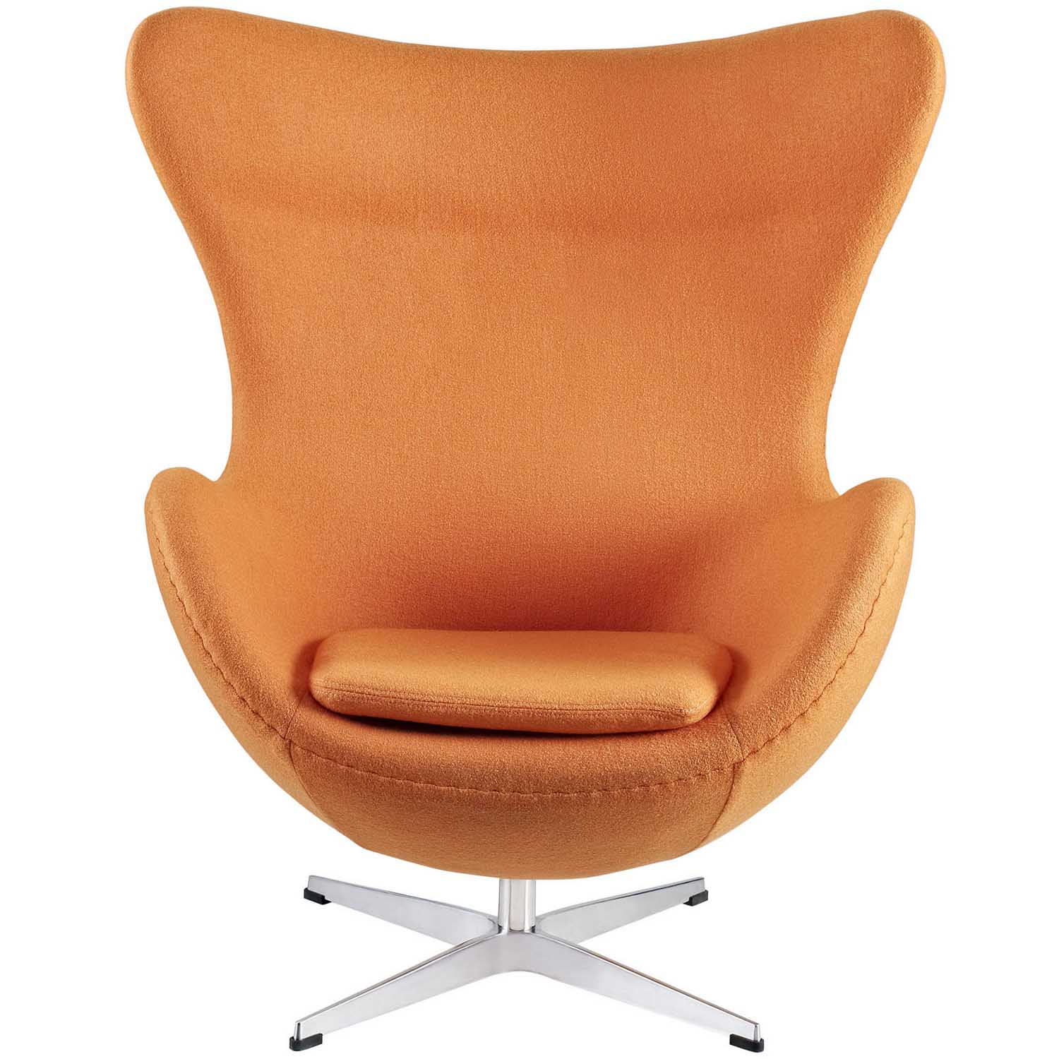 Modway Glove Wool Lounge Chair - Orange