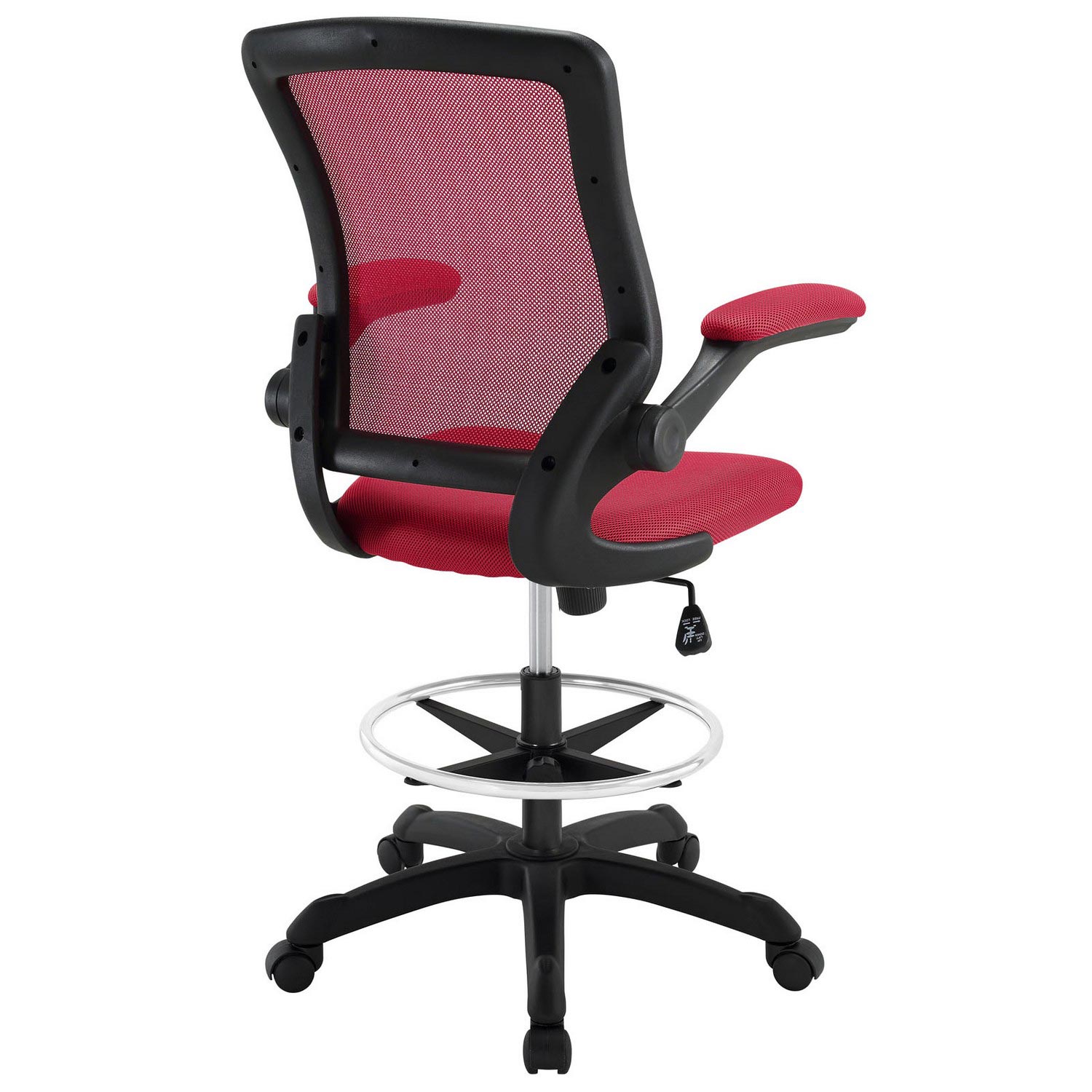 Modway Veer Drafting Stool - Red
