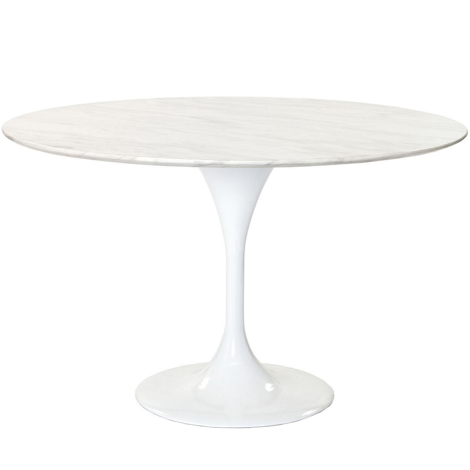 Modway Lippa 48 Marble Dining Table - White