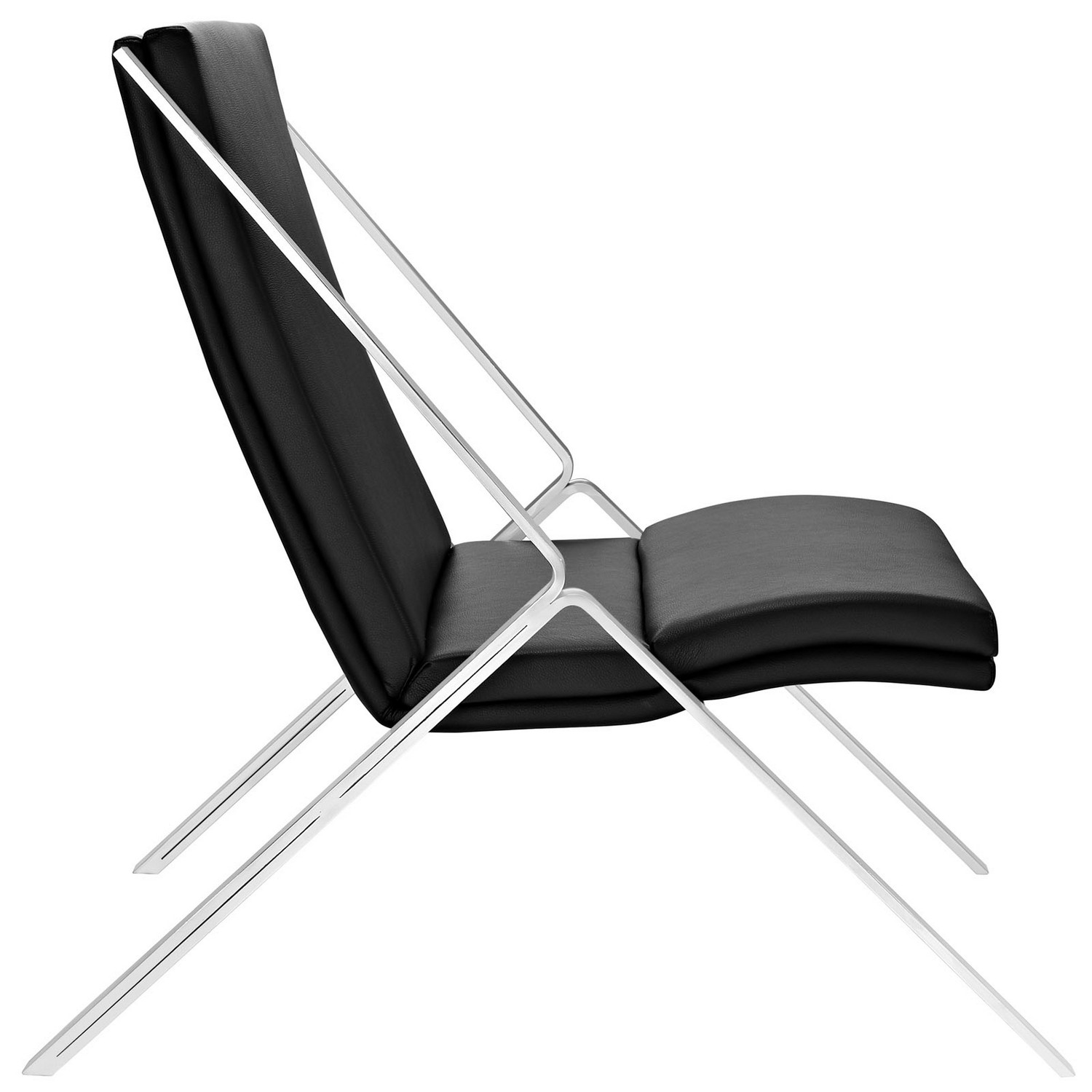 Modway Swing Vinyl Lounge Chair - Black