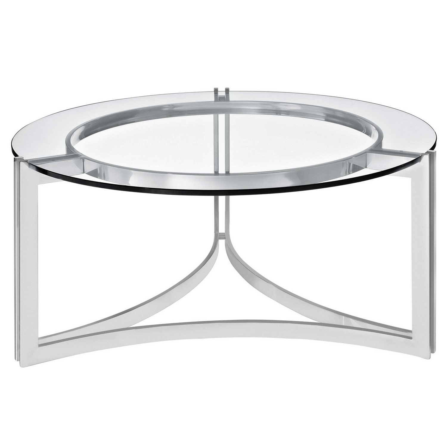 Modway Signet Stainless Steel Coffee Table - Silver