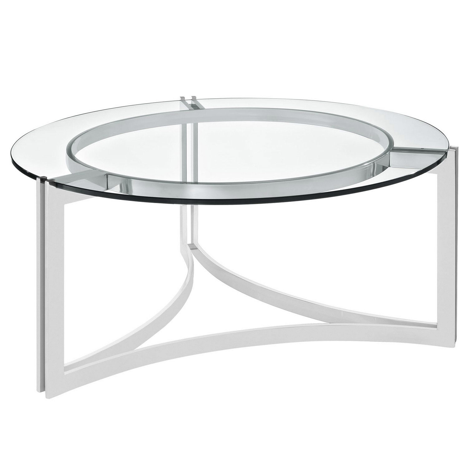 Modway Signet Stainless Steel Coffee Table - Silver