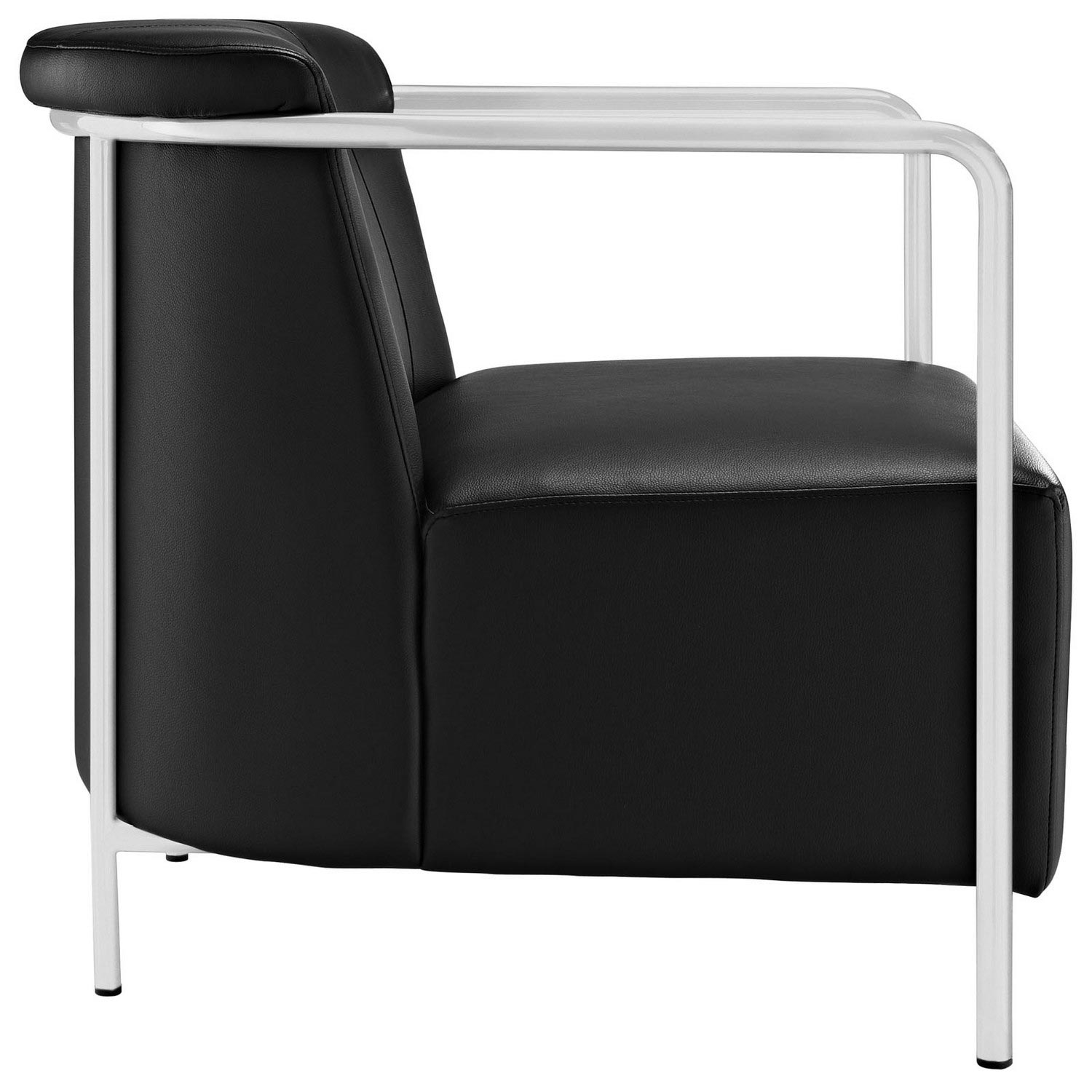 Modway Ebb Vinyl Lounge Chair - Black
