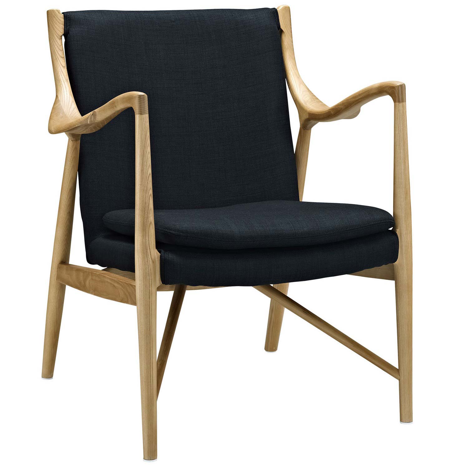 Modway Makeshift Upholstered Lounge Chair - Birch Black