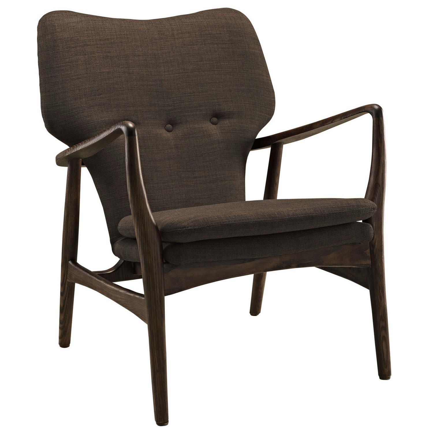 Modway Heed Lounge Chair - Walnut Brown