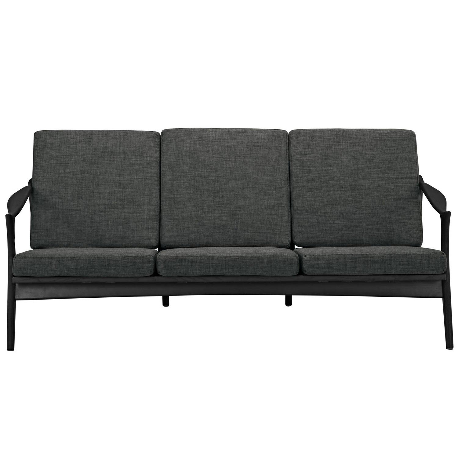 Modway Pace Sofa - Black/Gray